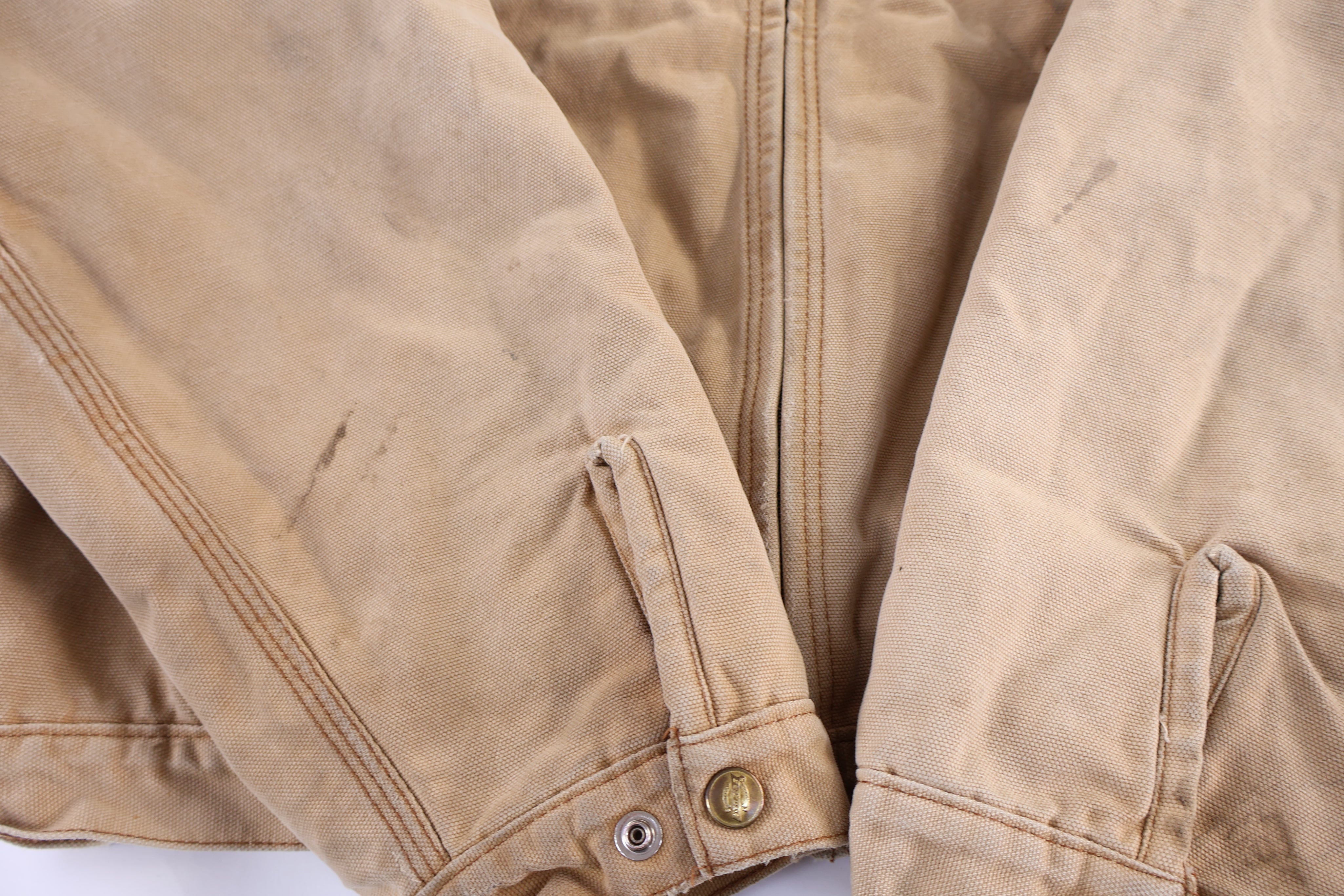 Vintage Dickies Logo Patch Tan Full Zip Jacket