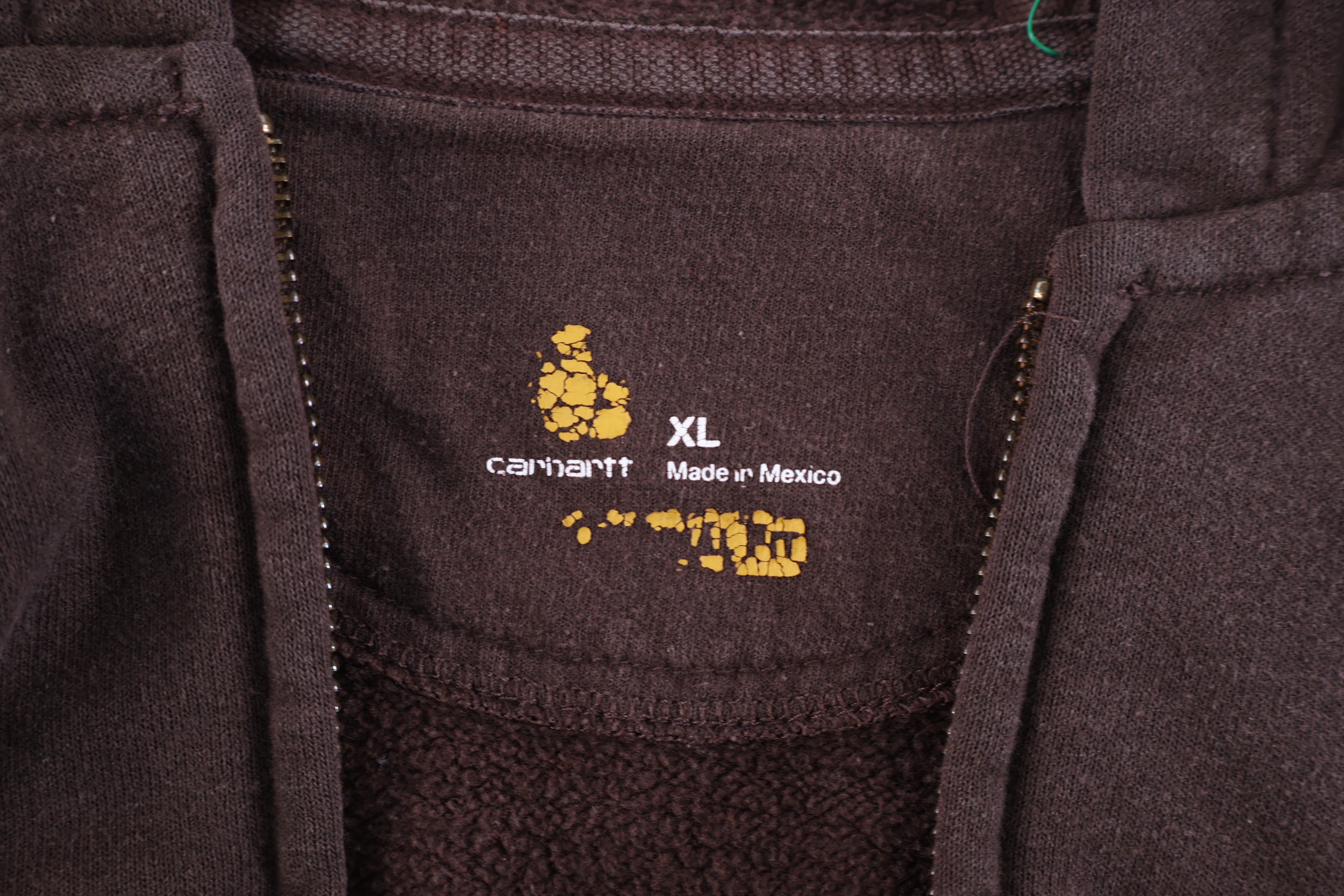 Carhartt Logo Patch Brown Full Zip Jacket