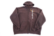 Carhartt Logo Patch Brown Full Zip Jacket