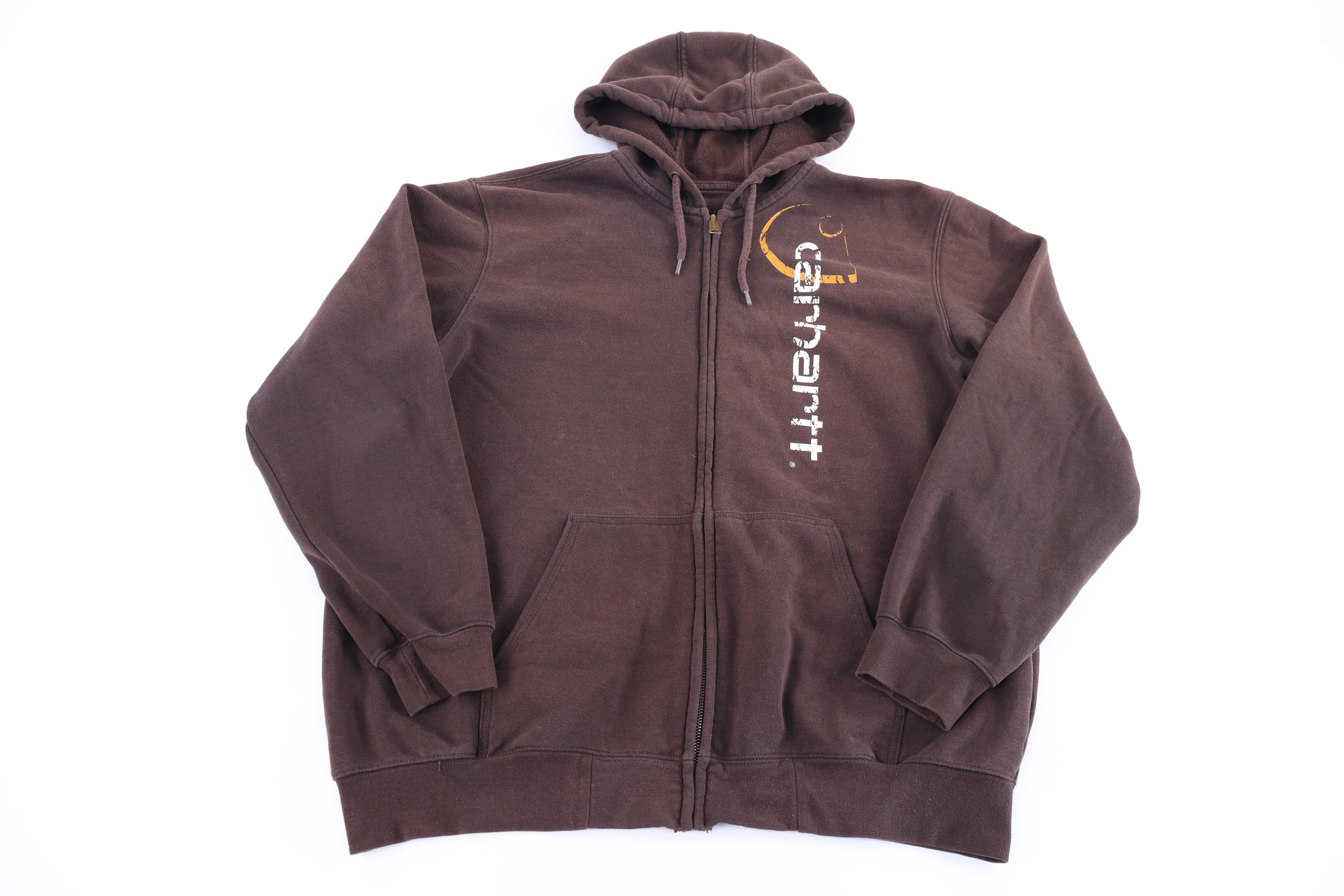 Carhartt Logo Patch Brown Full Zip Jacket