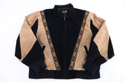 90's Scully Multicolor Full Zip Leather Suede Jacket