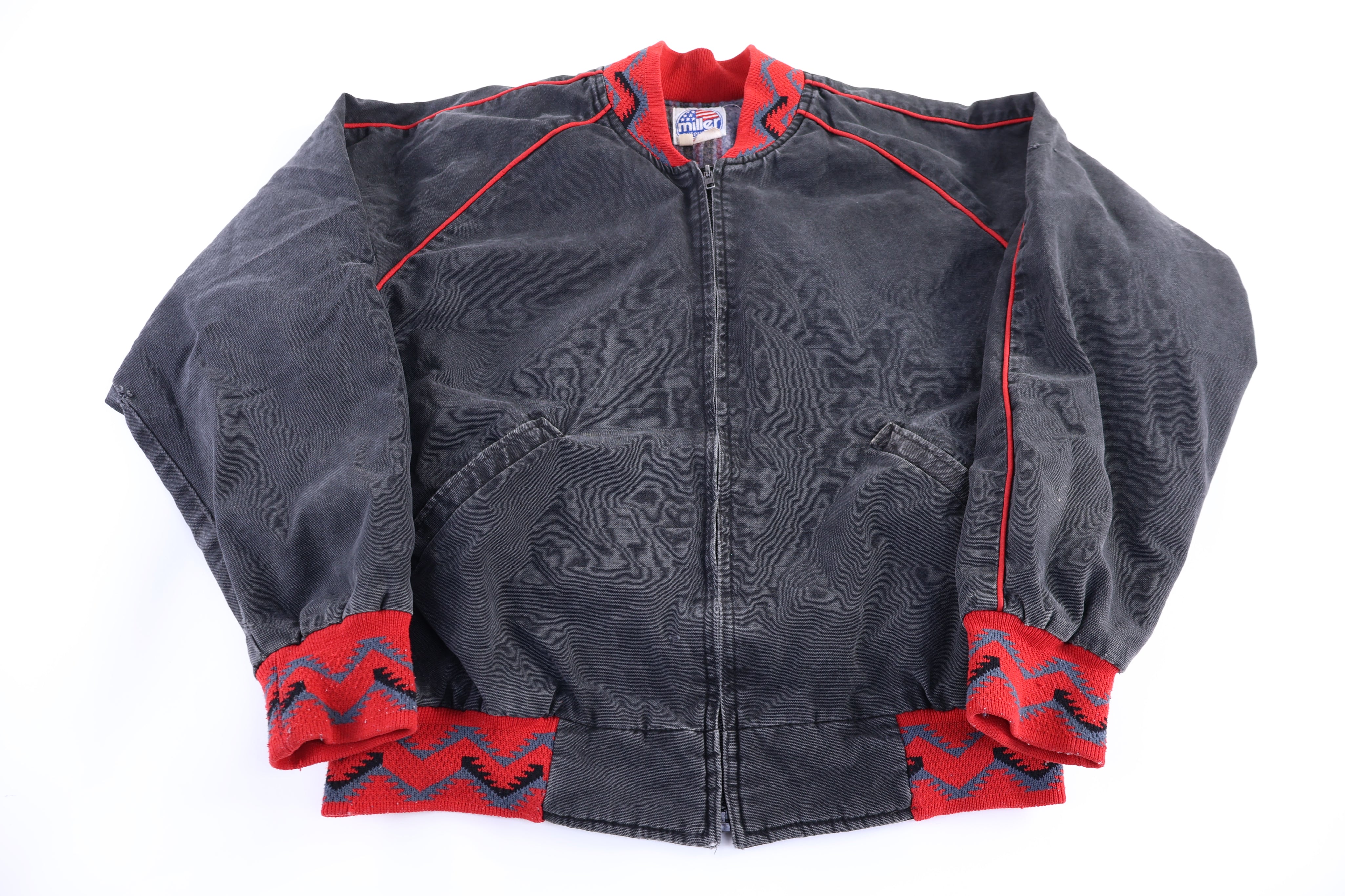 90's Miller Aztec Pattern  Bomber Jacket