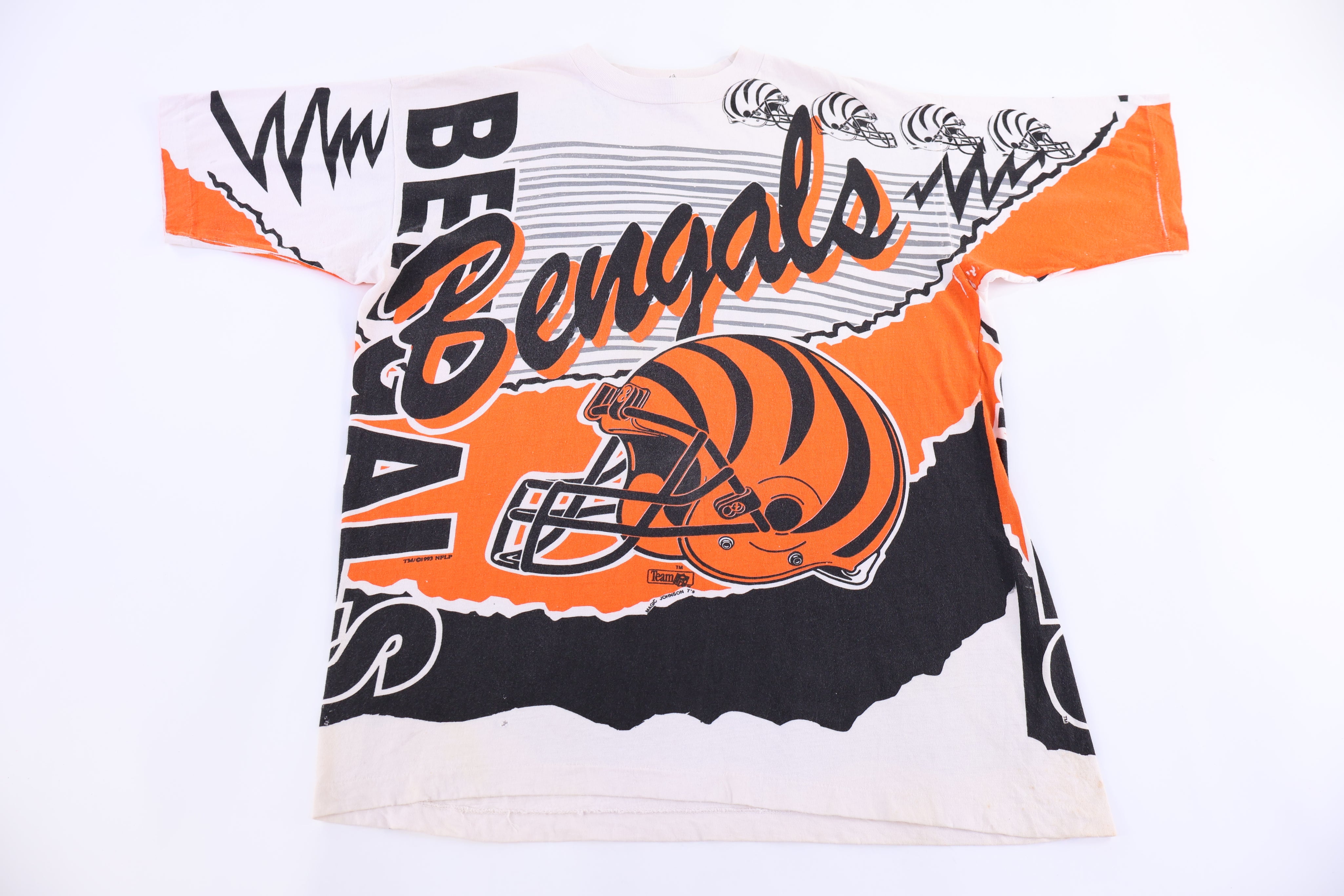 1993 Cincinnati Bengals Football All Over Graphic T-shirt