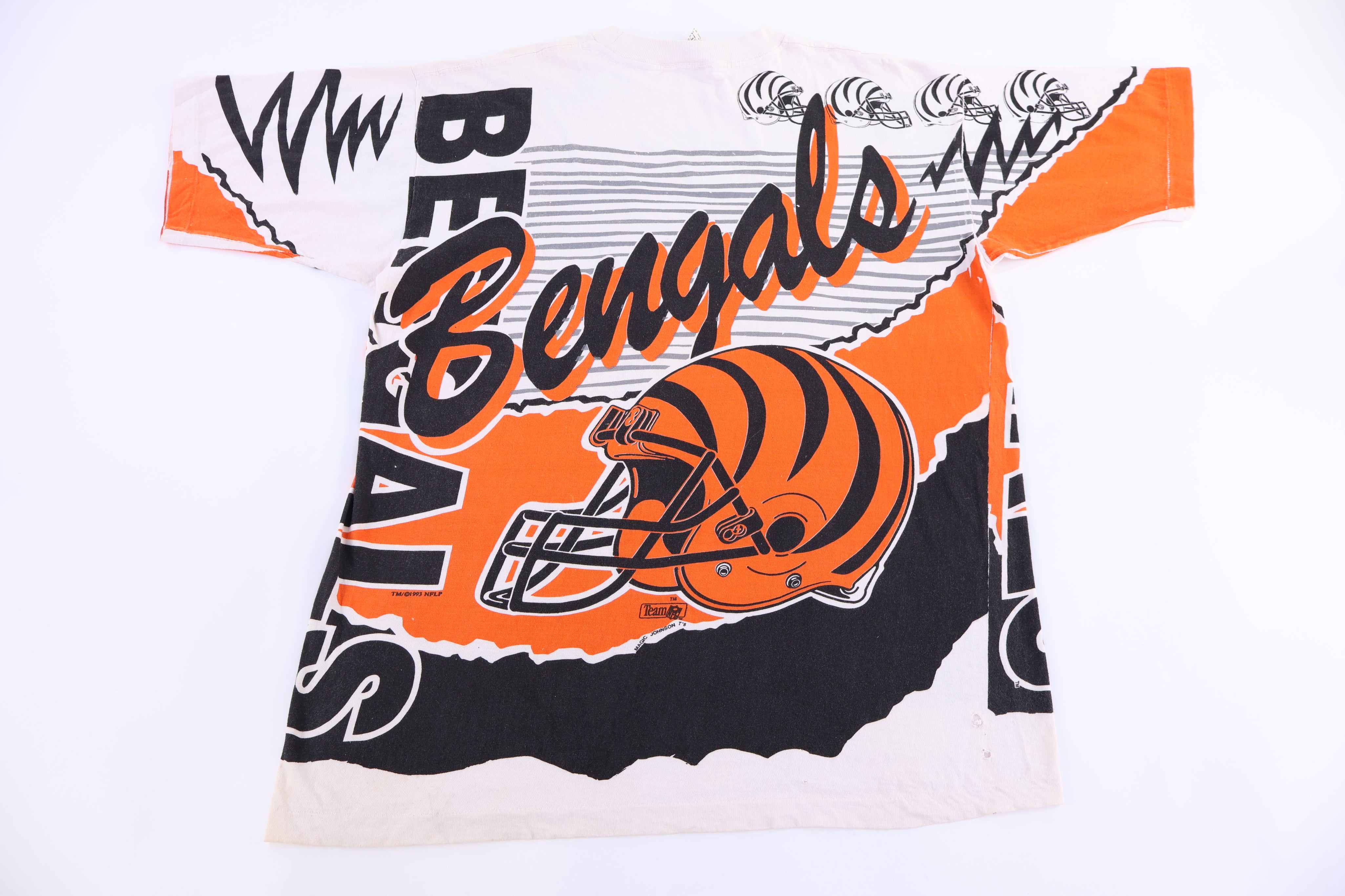 1993 Cincinnati Bengals Football All Over Graphic T-shirt