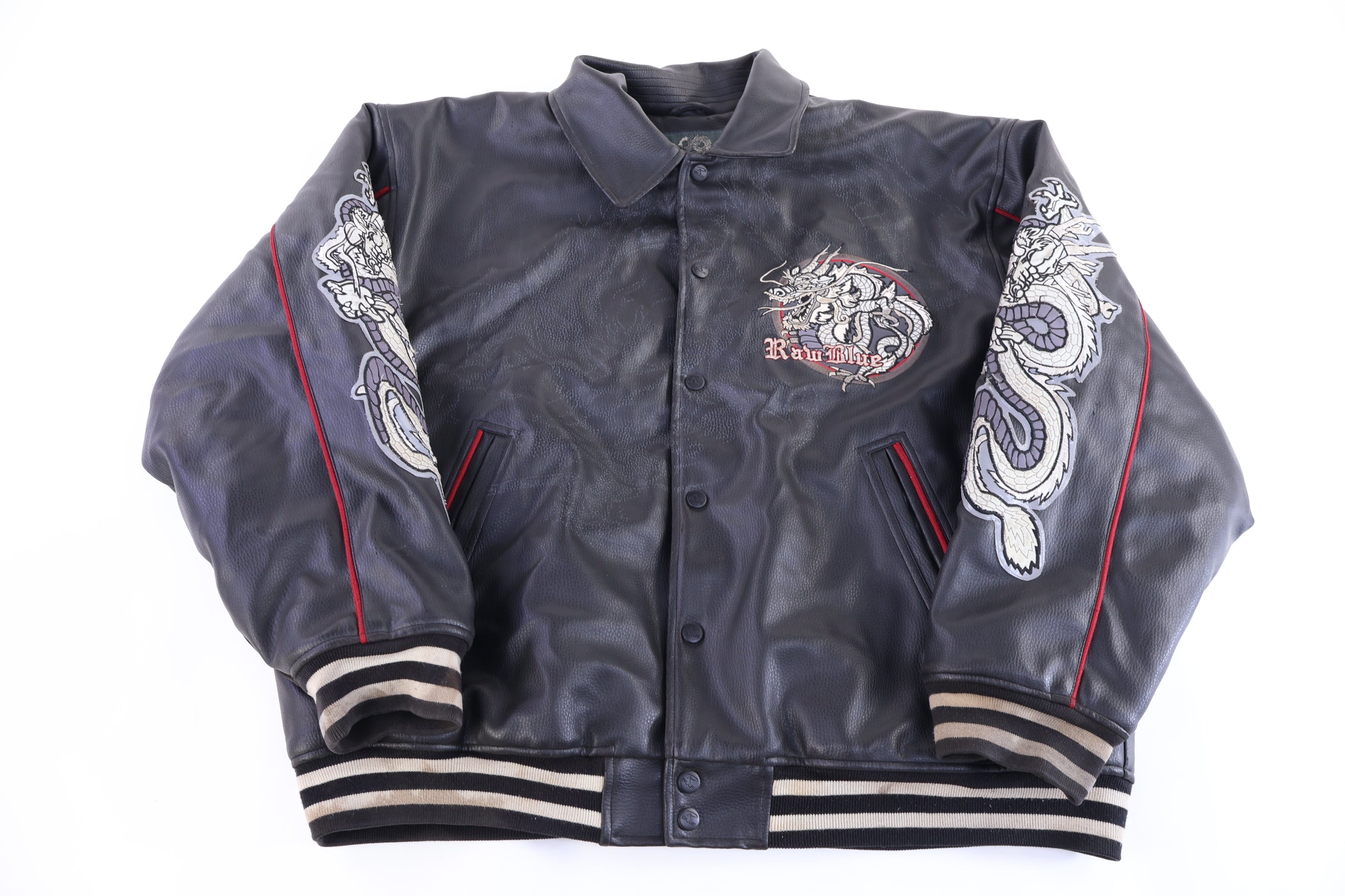 Vintage Raw Blue Dragon Full Zip Jacket