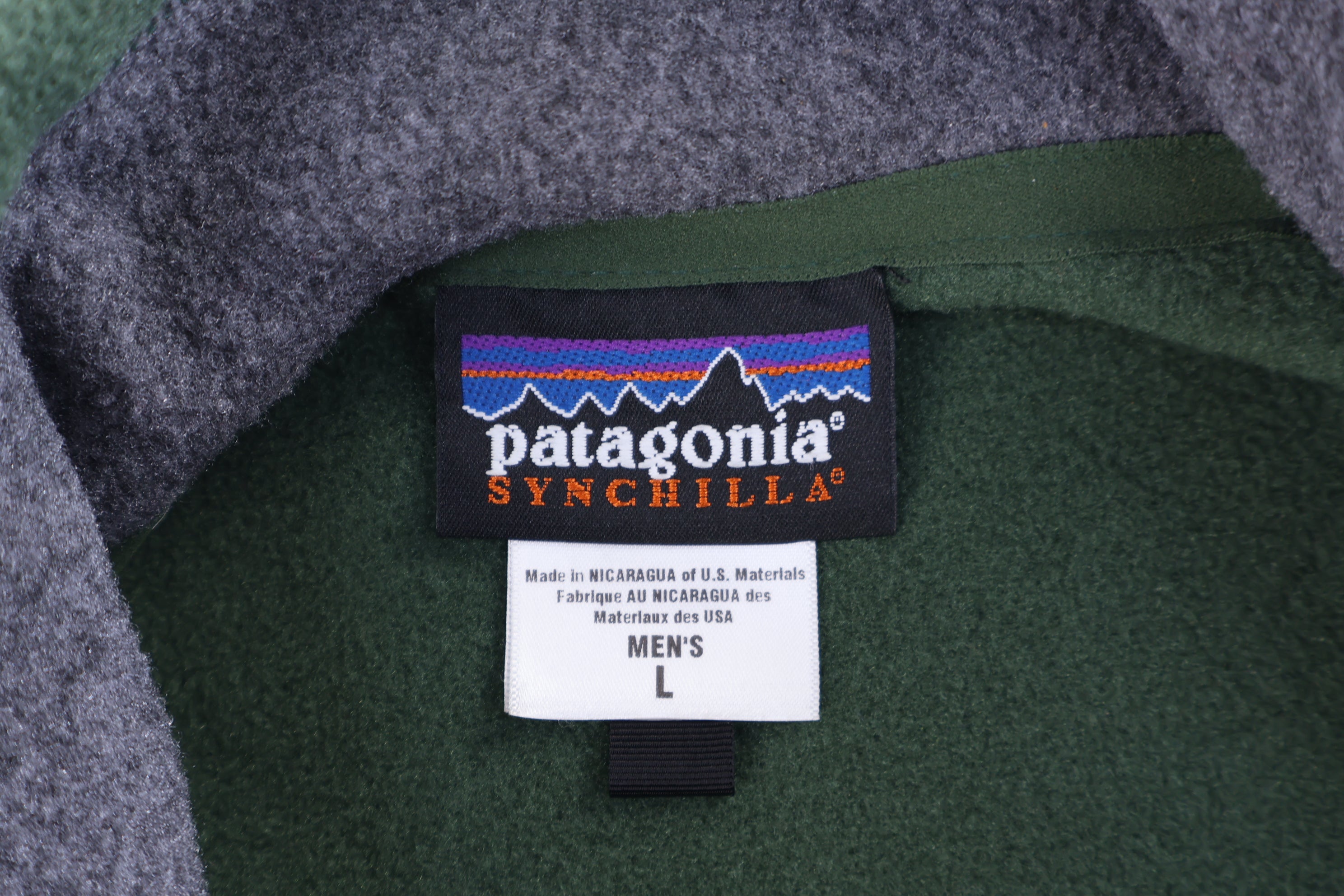 Patagonia Synchilla Logo Patch Green Fleece Vest