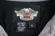 Harley Davidson Motorcycles Grey & Black Button Down