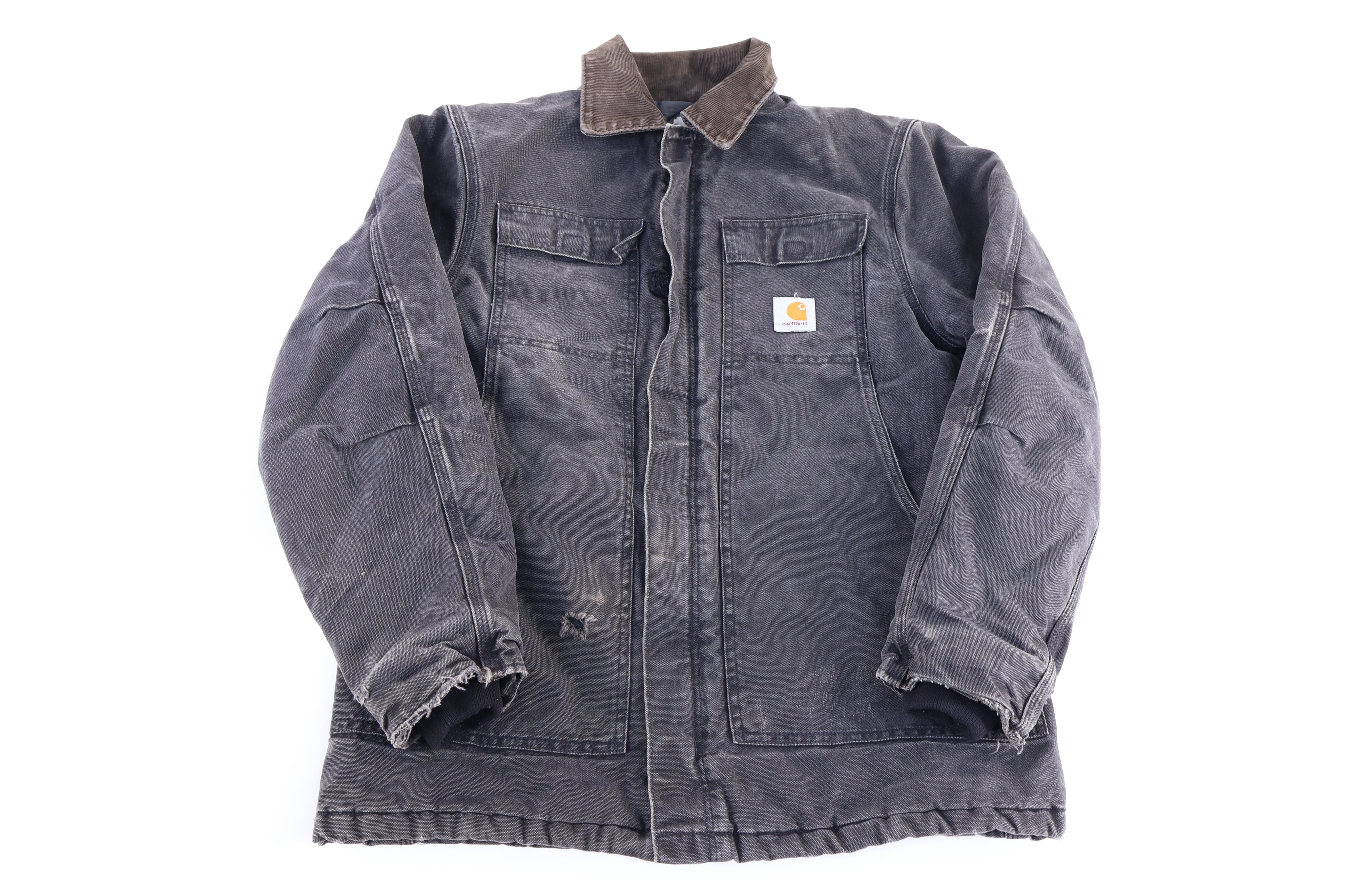 Carhartt Logo Patch Black Full Zip Jacket