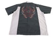 Harley Davidson Motorcycles Grey & Black Button Down