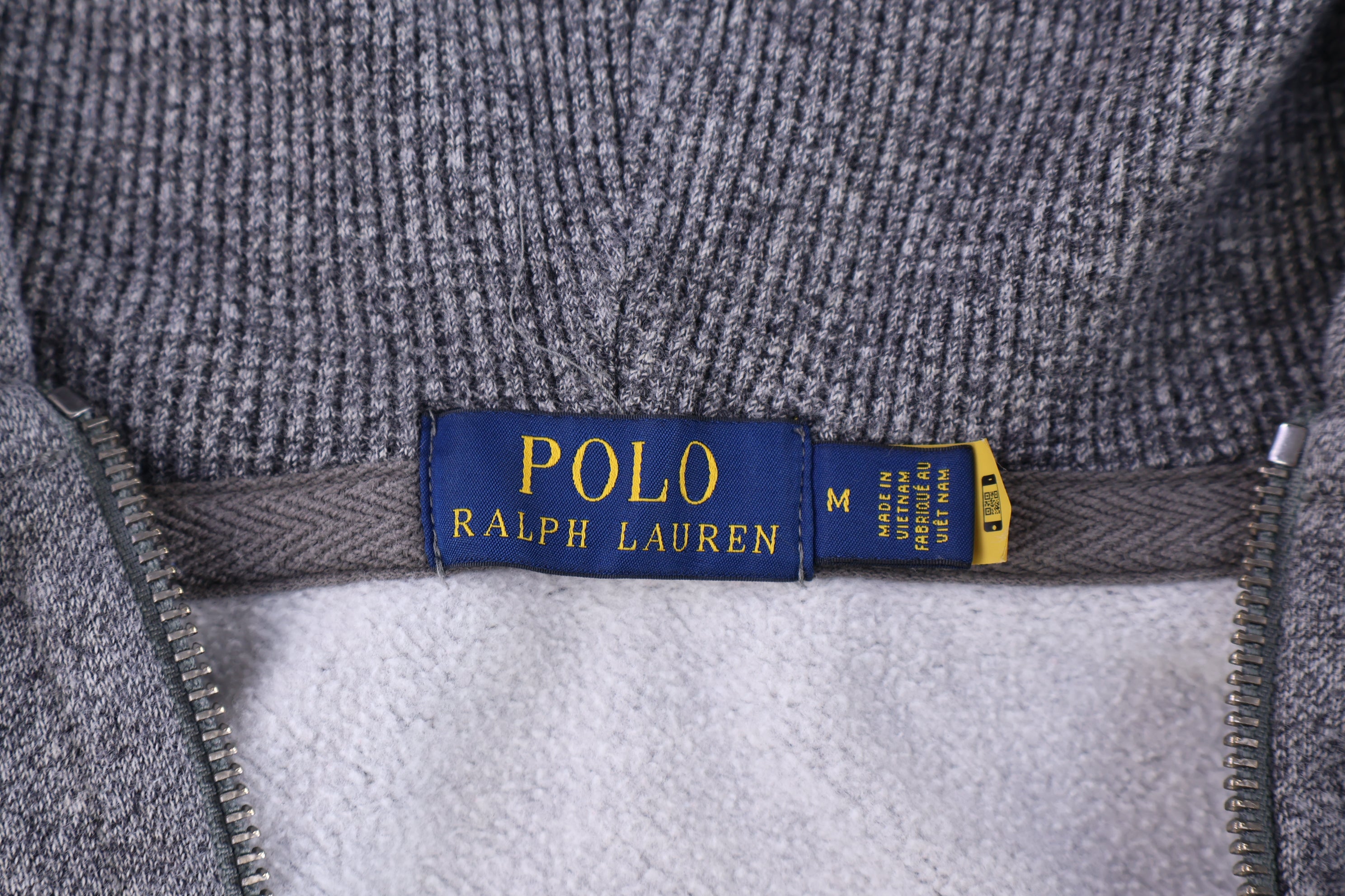 Polo Ralph Lauren Embroidered Logo Grey Full Zip Jacket