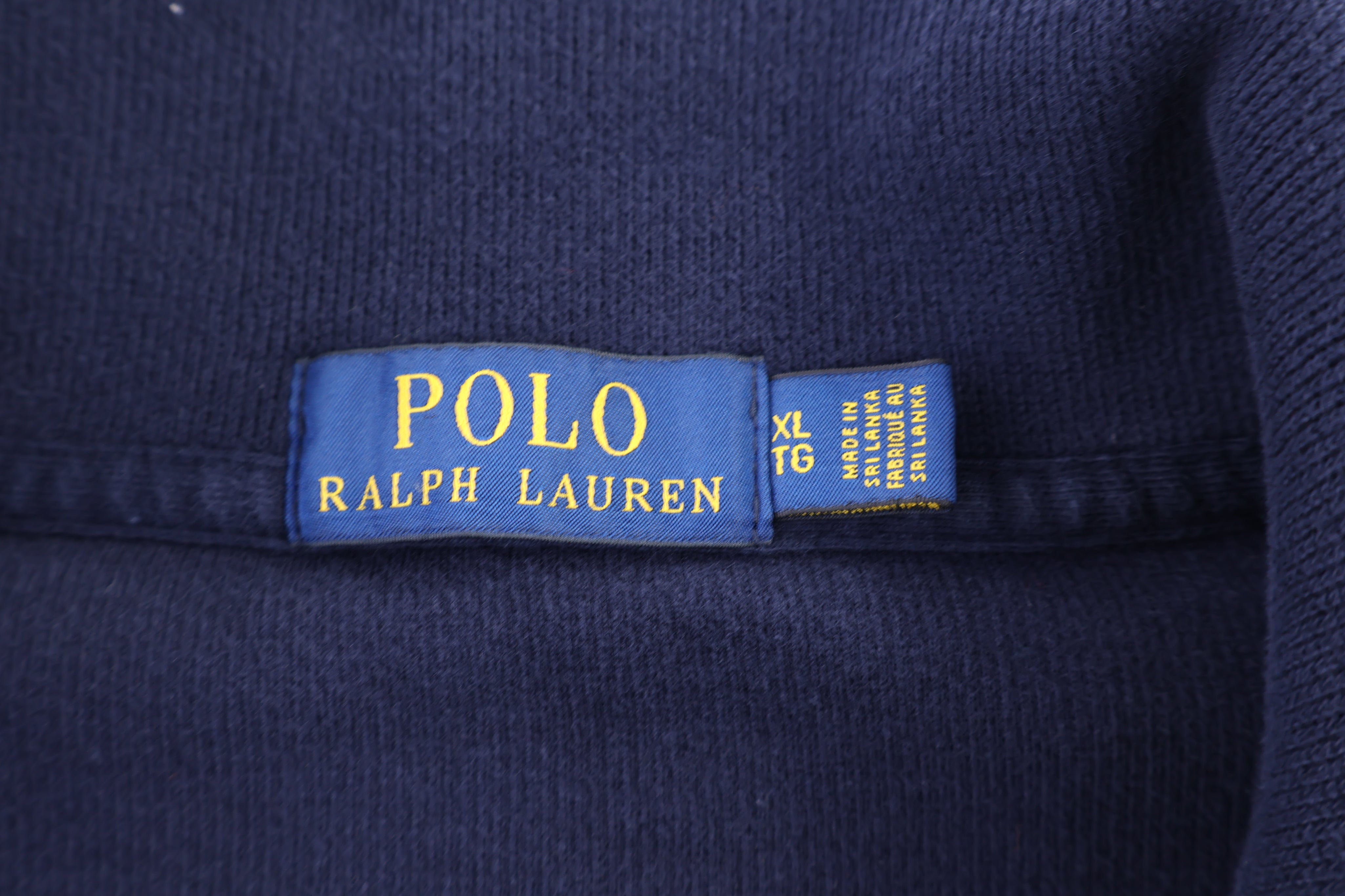 Polo Ralph Lauren Embroidered Logo Blue Quarter Zip Sweater