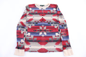 Women's Lauren Ralph Lauren Aztec Pattern LS Henley T-shirt