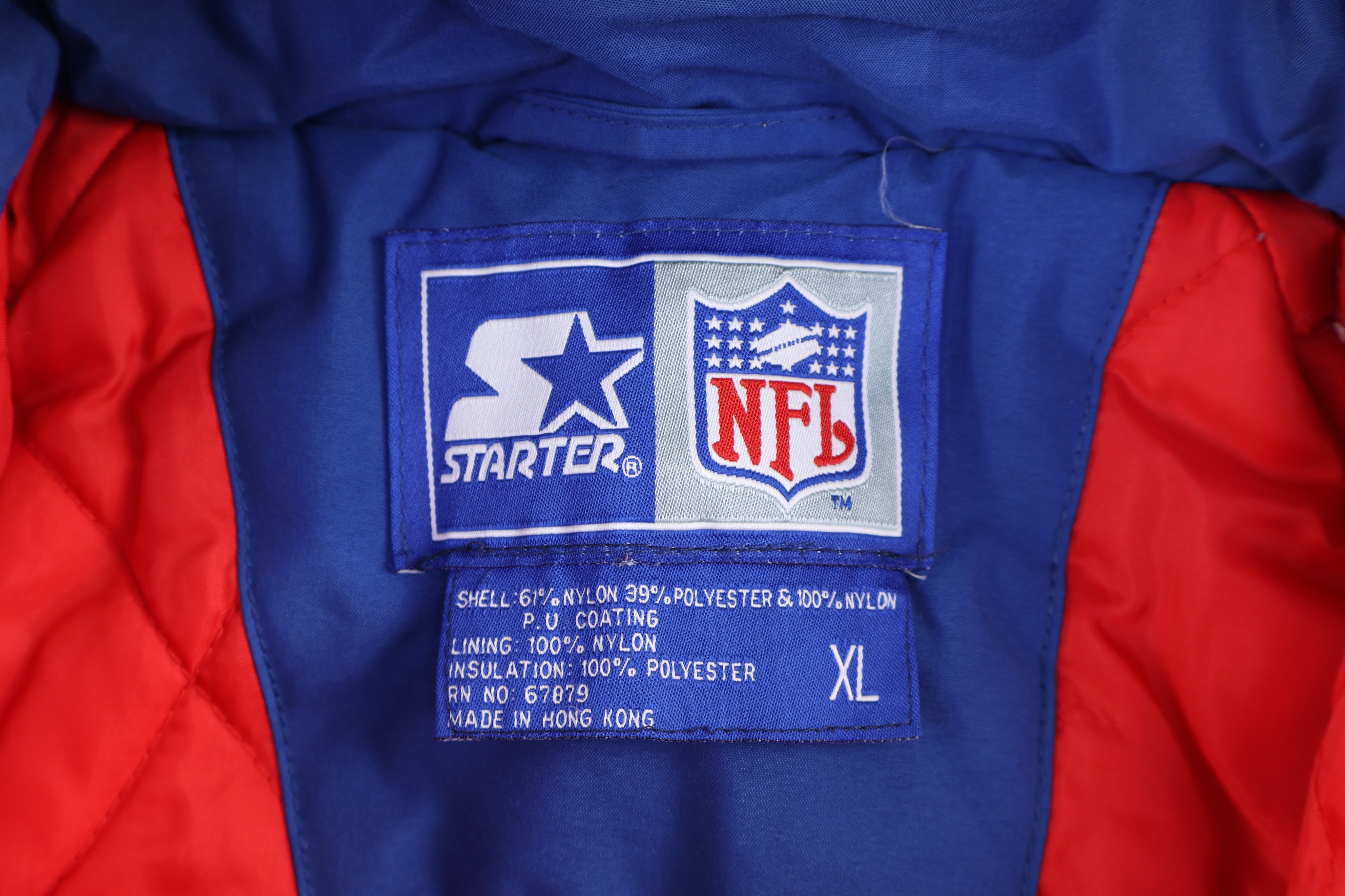 90's Starter New York Giants Full Zip Puffer Jacket