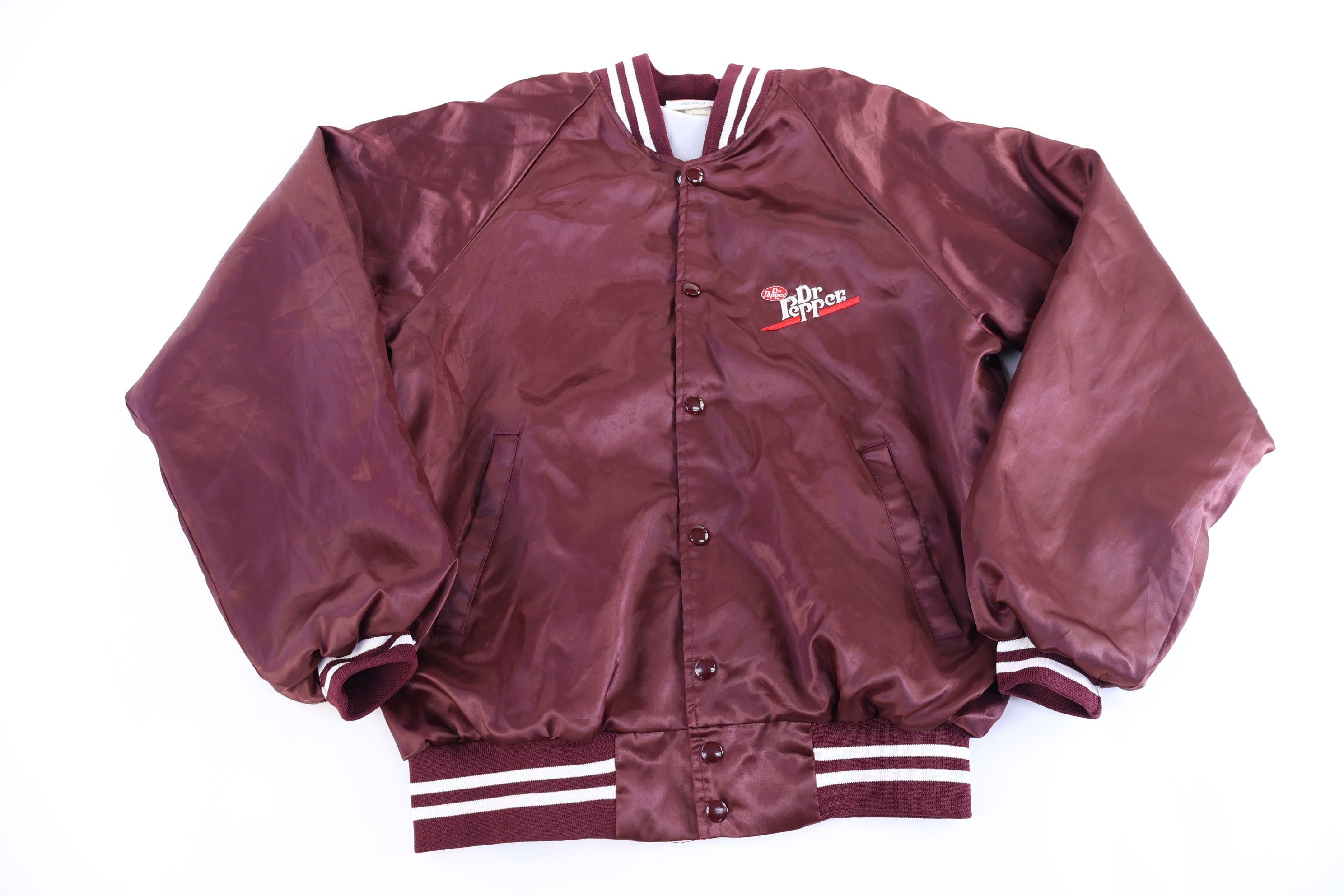 80's Dr. Pepper Satin Bomber Jacket