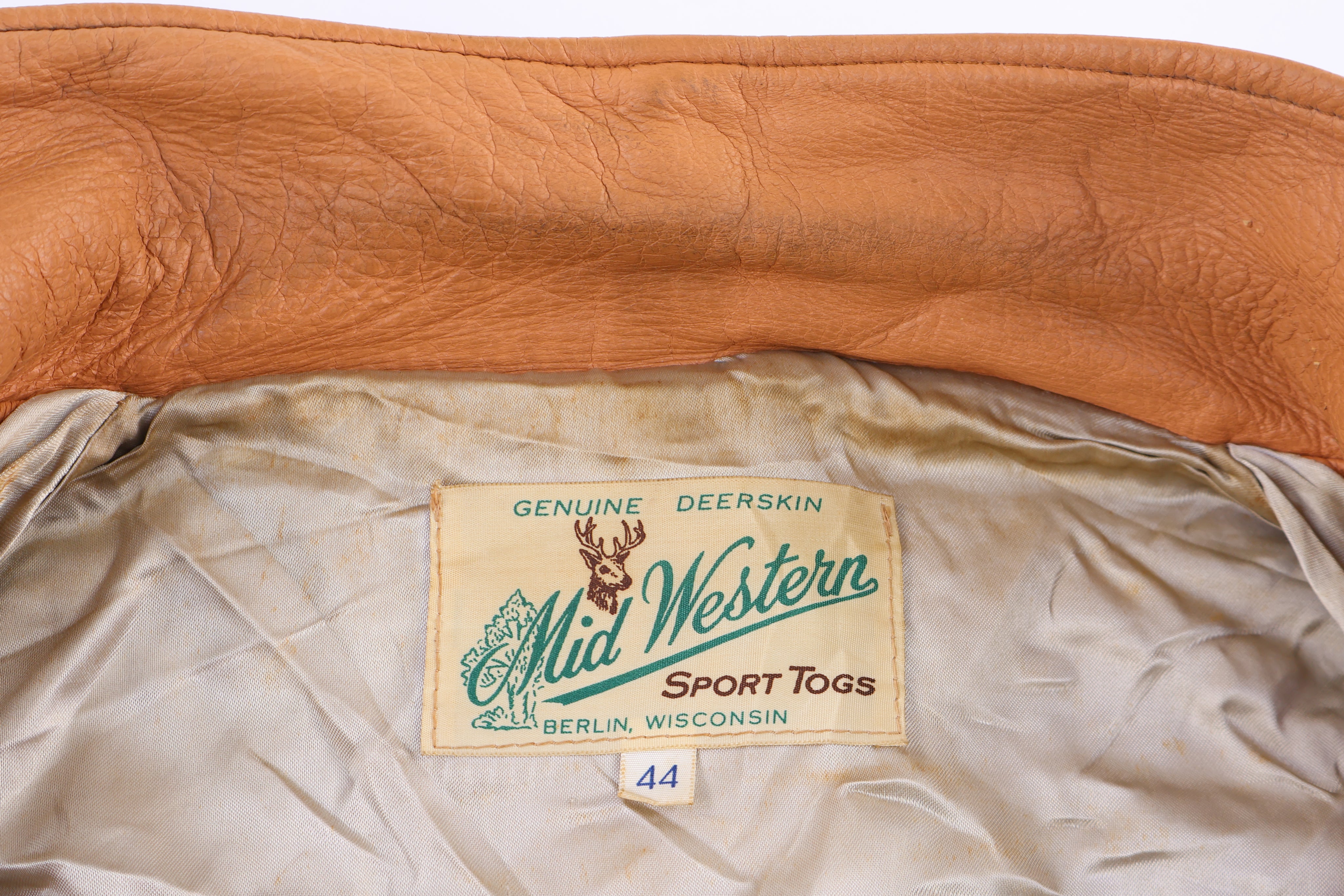 80's Mid Western Tan Fringe Leather Jacket