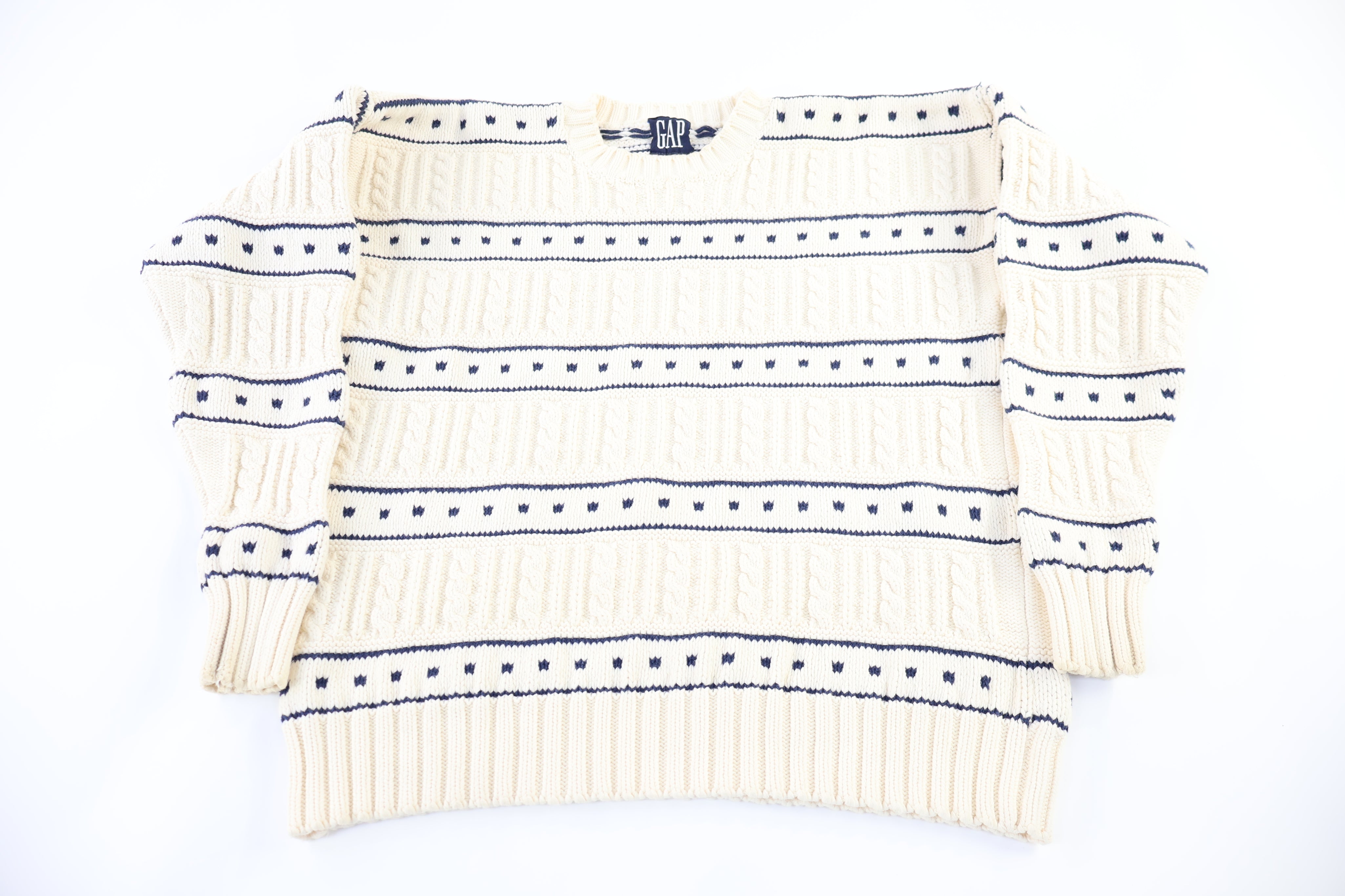 Vintage GAP Blue & White Knit Sweater