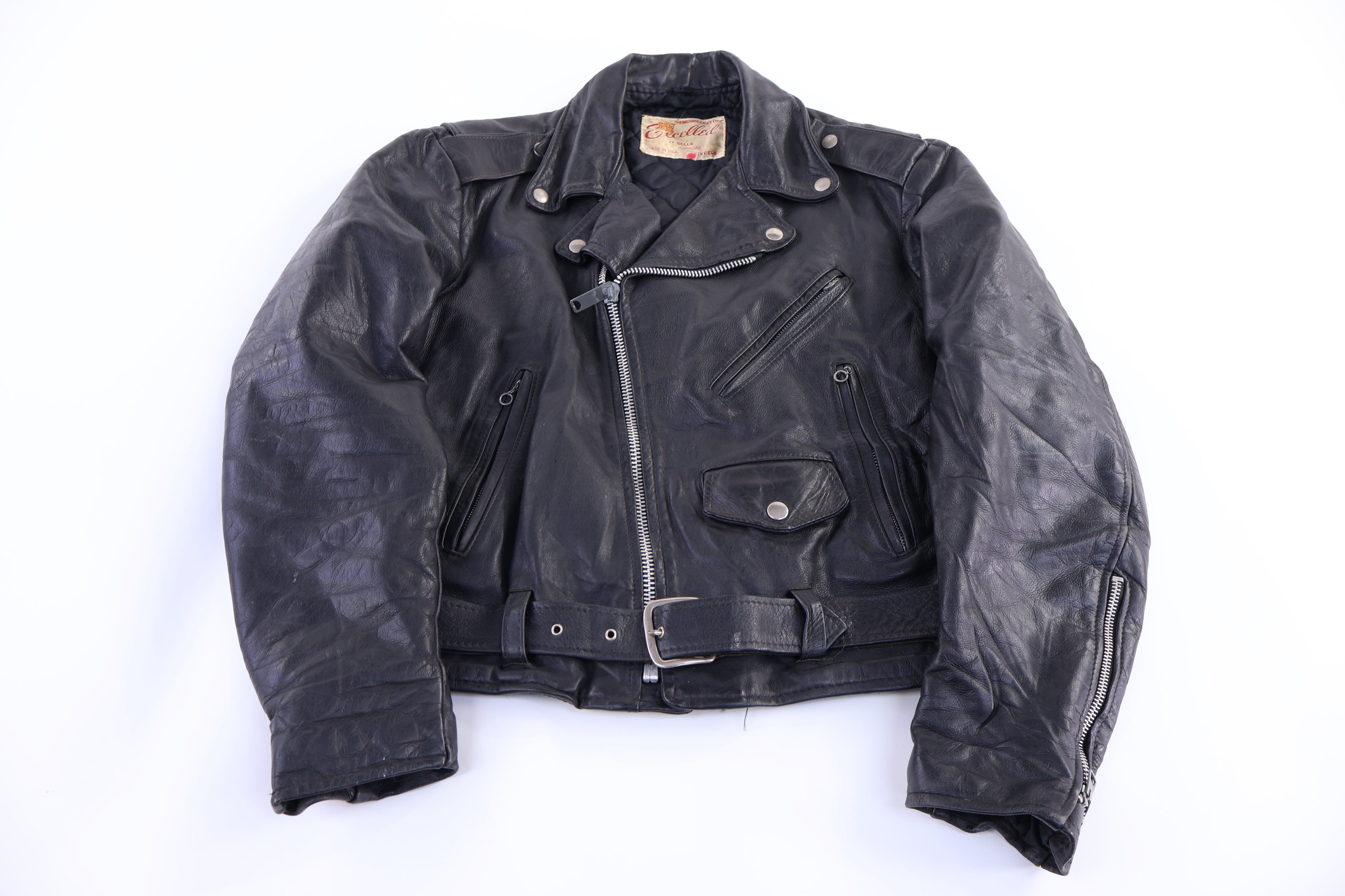 90's Excelled Black Leather Jacket