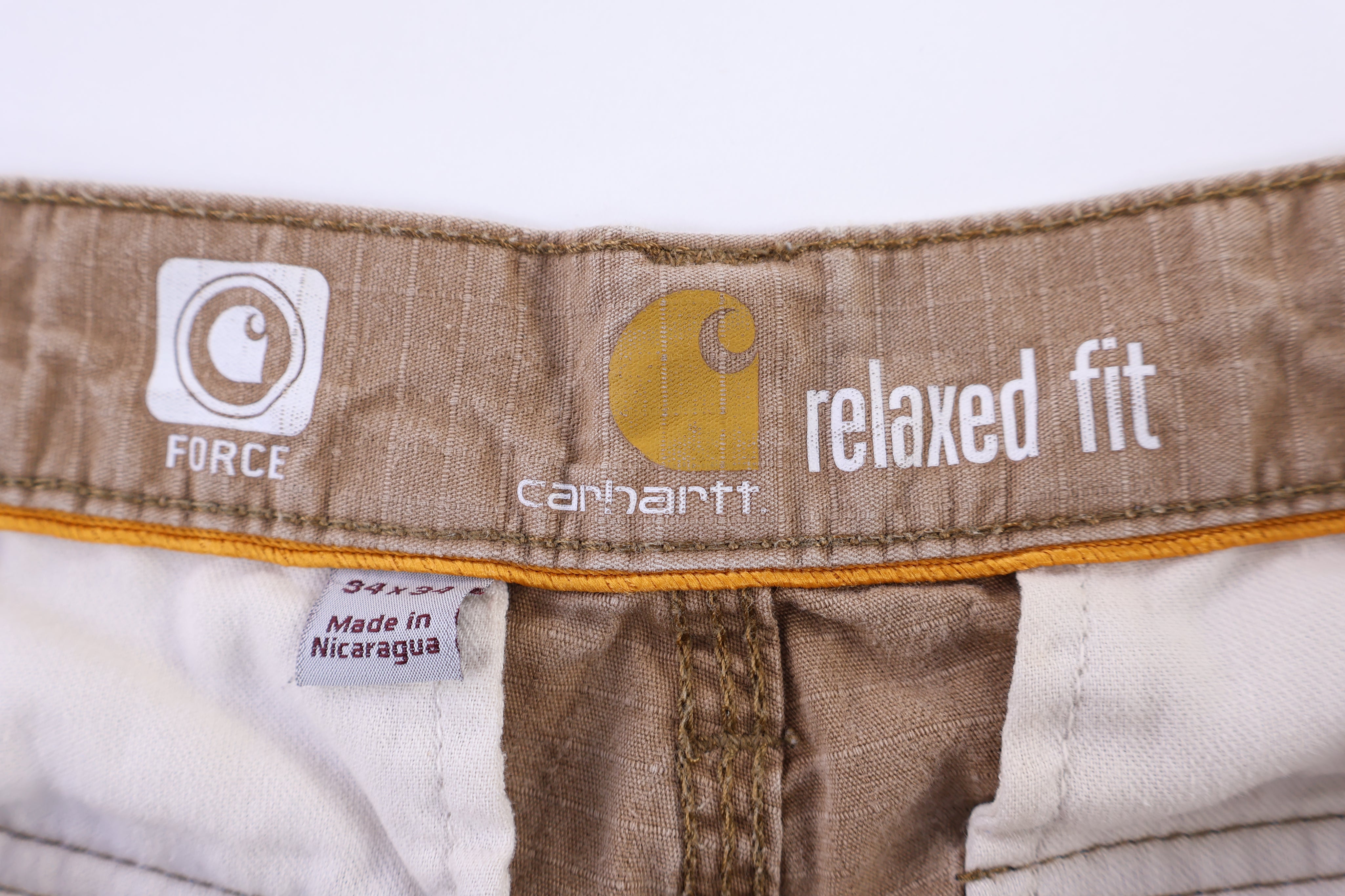 Carhartt Logo Patch Tan Cargo Pants