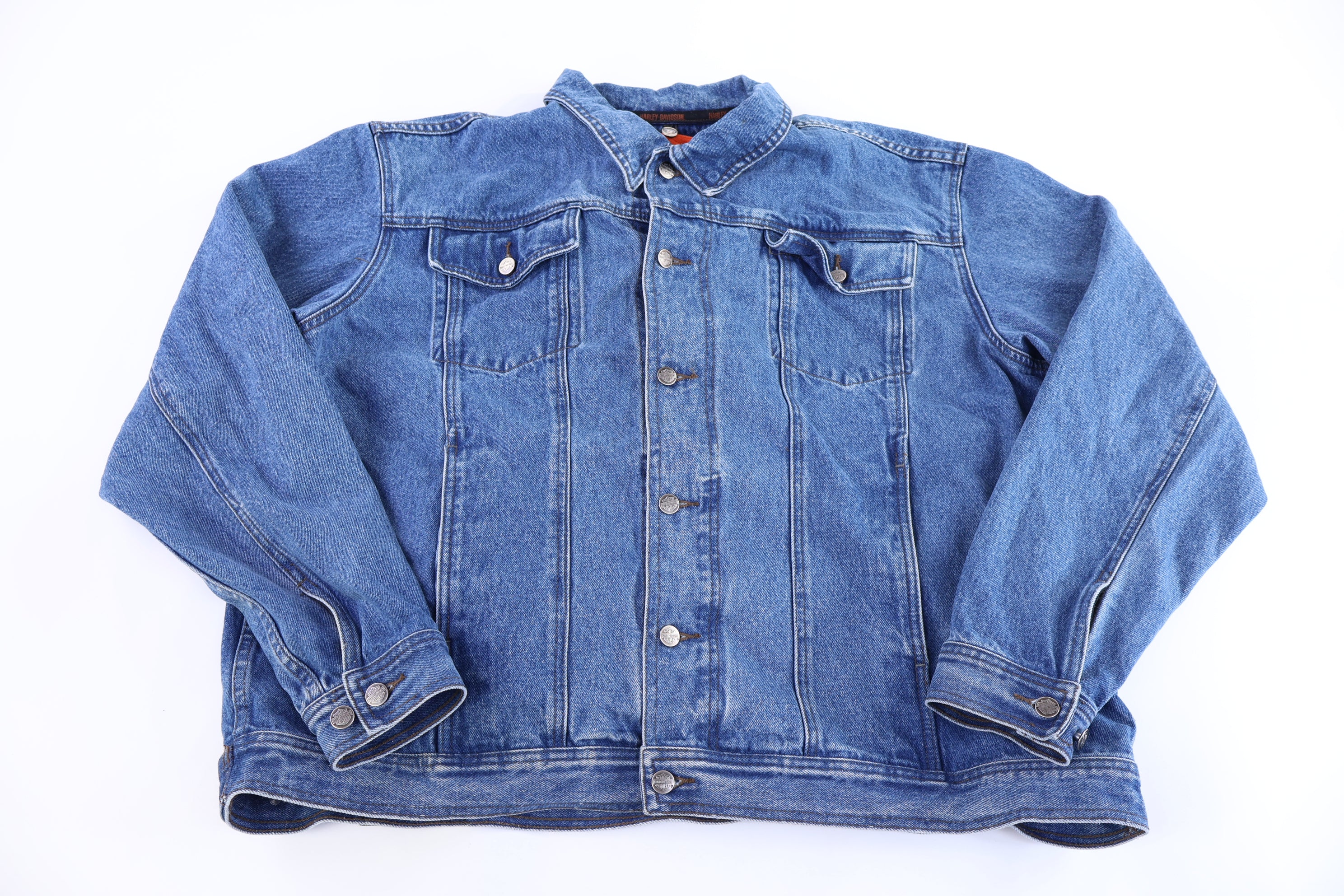 Harley Davidson Motorcycles Medium Wash Denim Jacket