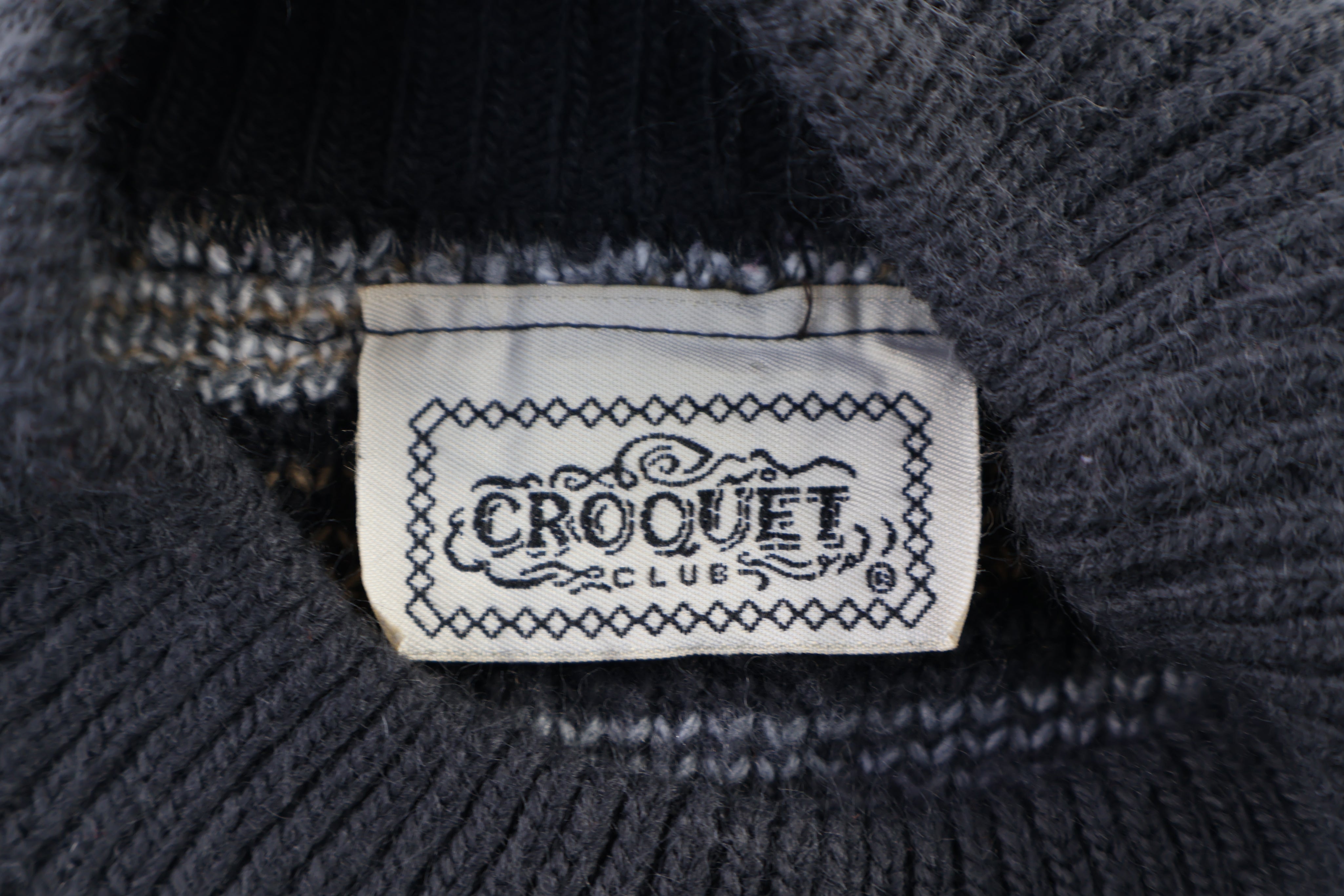Vintage Croquet Multipatterned Knit Sweater