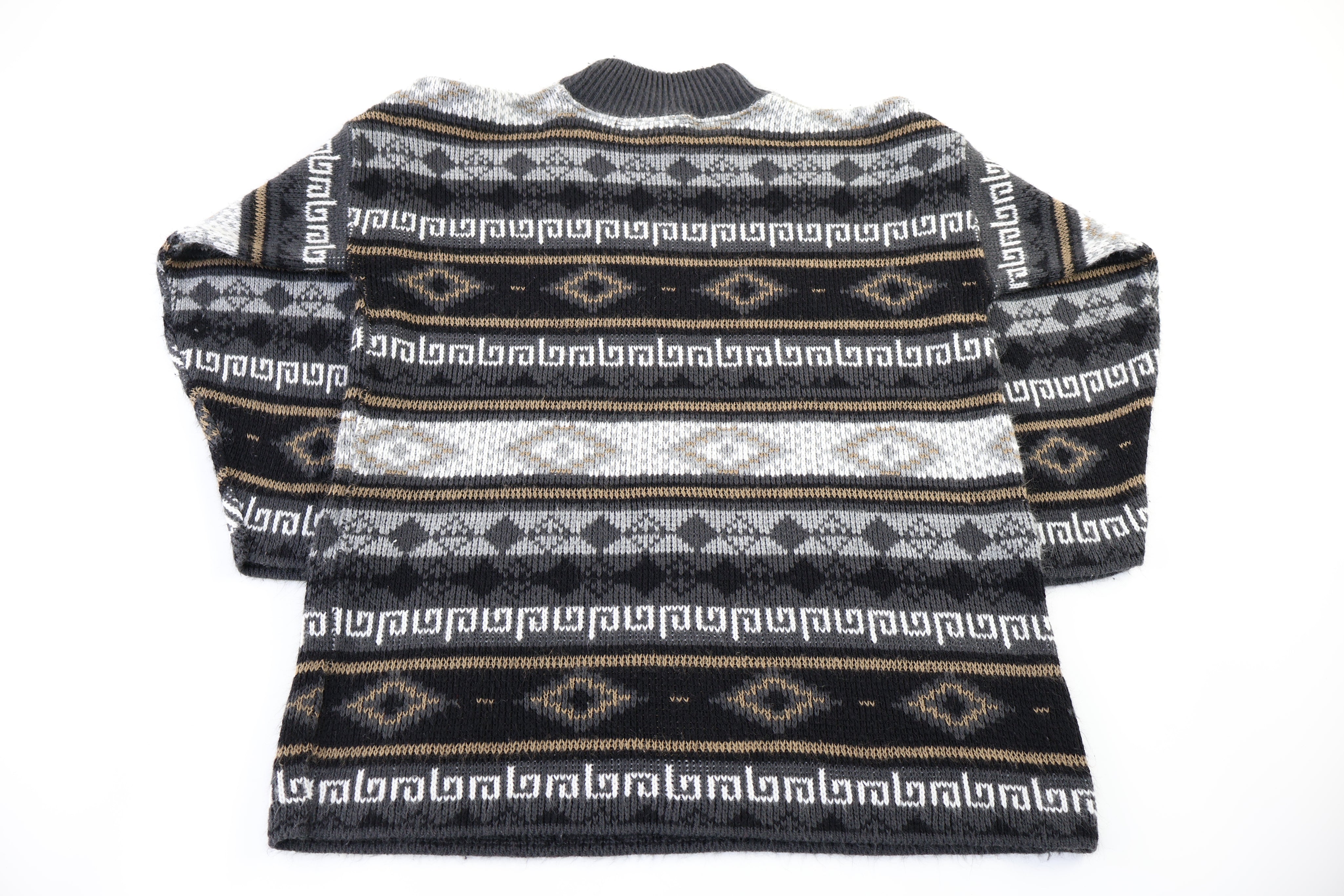 Vintage Croquet Multipatterned Knit Sweater