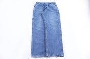 Carhartt Logo Patch Flannel Lined Jeans