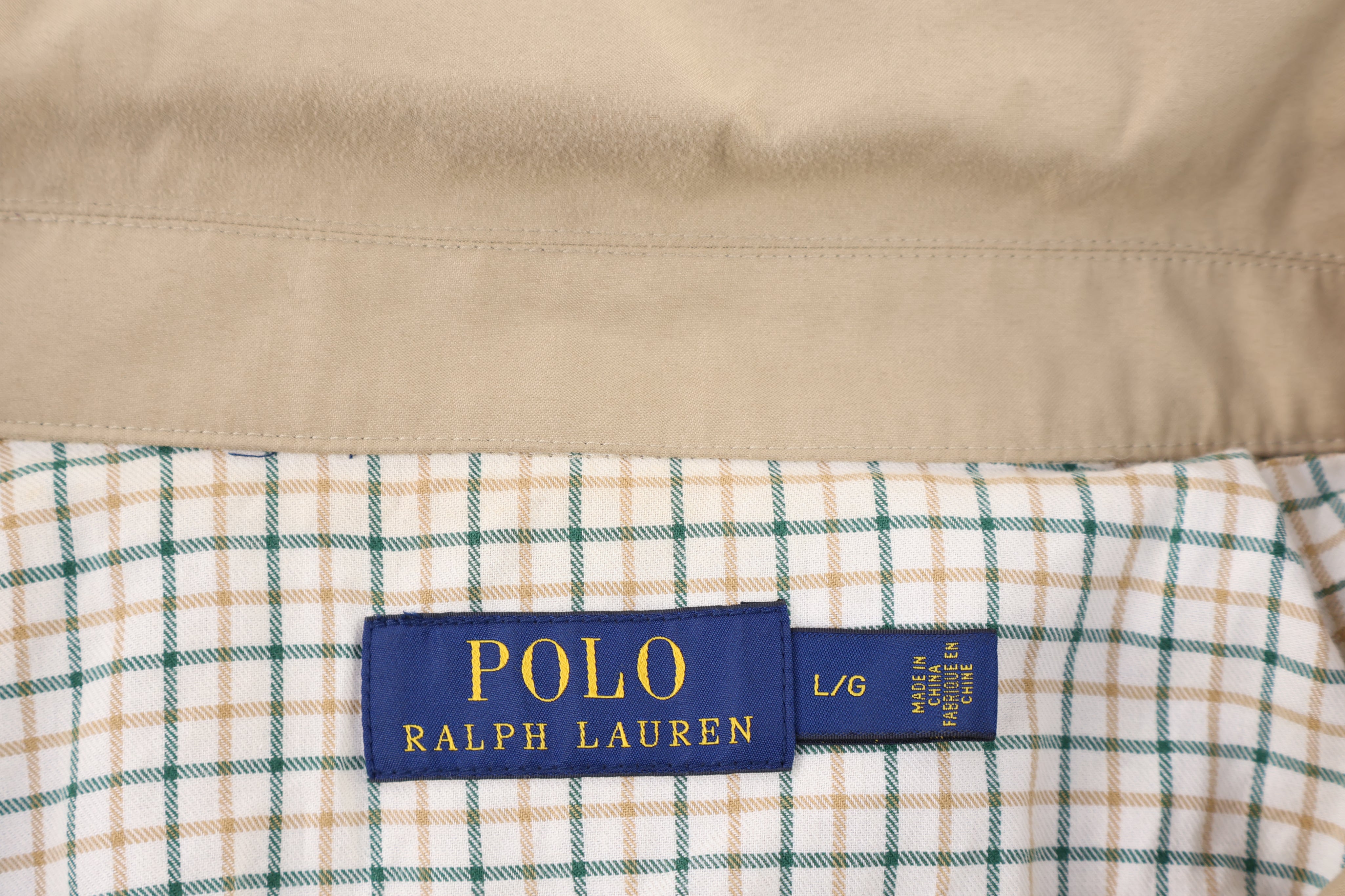 Polo Ralph Lauren Embroidered Logo Tan Full Zip Jacket