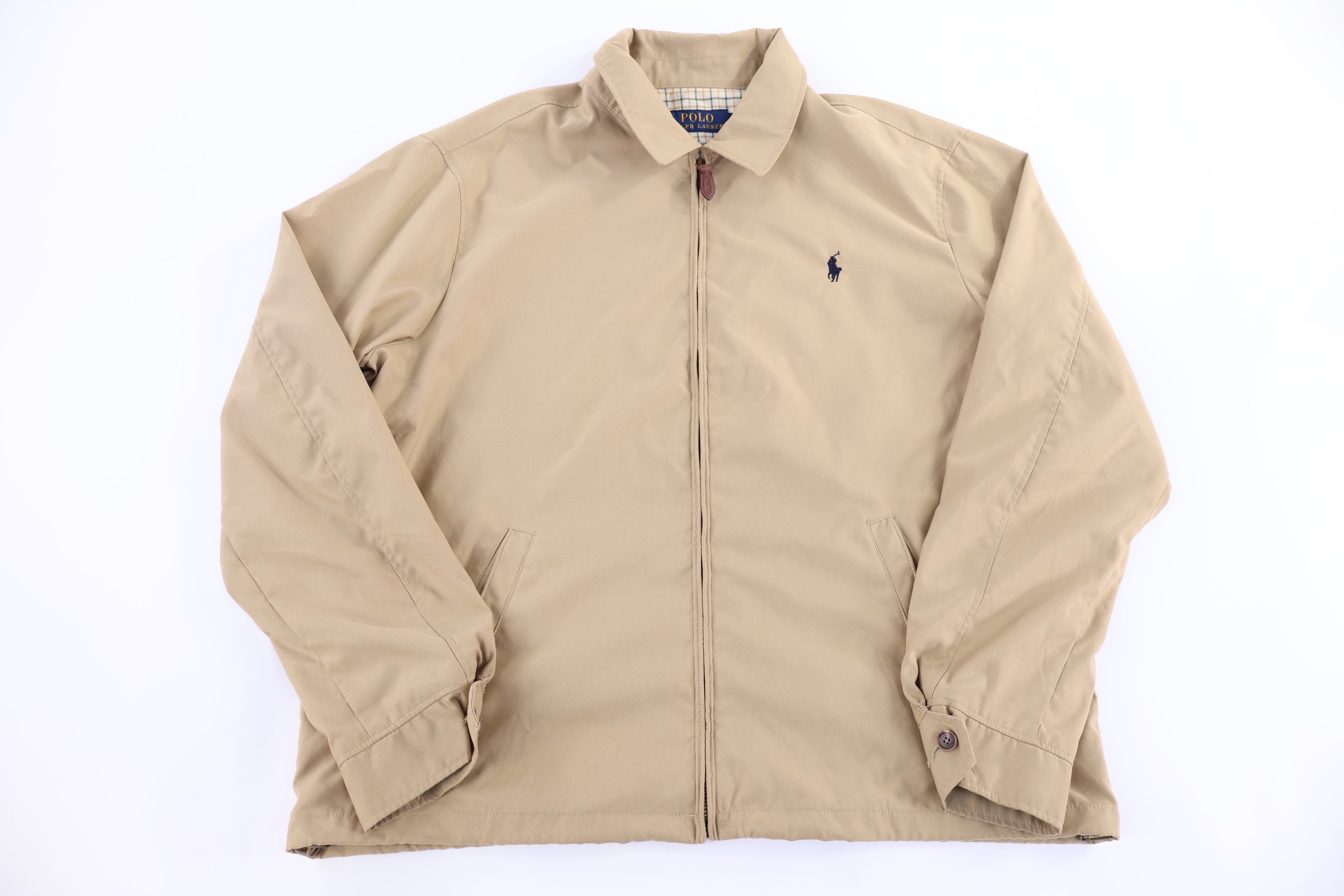 Polo Ralph Lauren Embroidered Logo Tan Full Zip Jacket