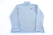 Patagonia Logo Patch Blue Quarter Zip Sweater