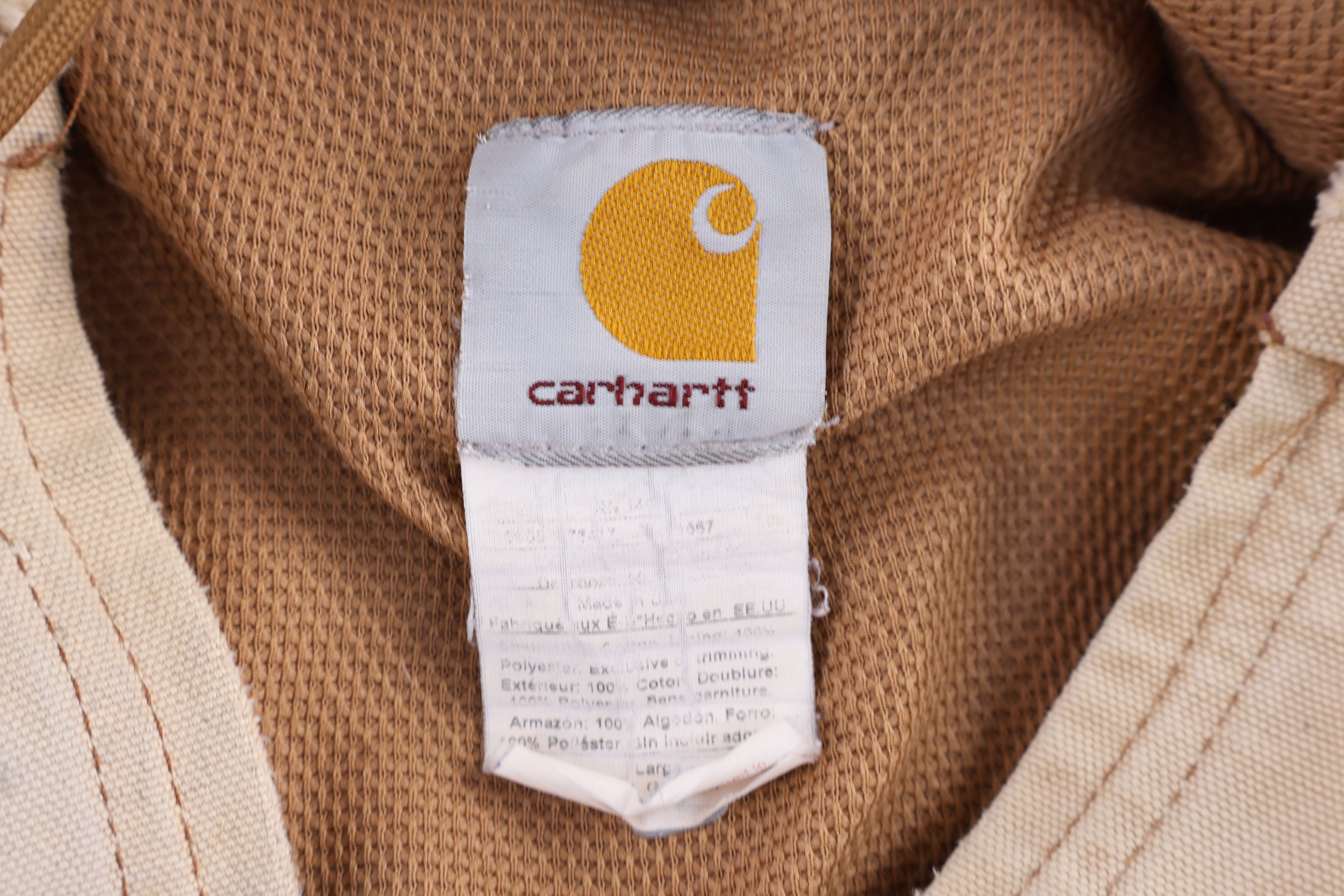 Carhartt Logo Patch Tan Full Zip Jacket
