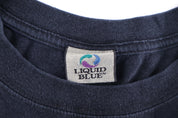 Vintage Liquid Blue Wolves Graphic T-shirt