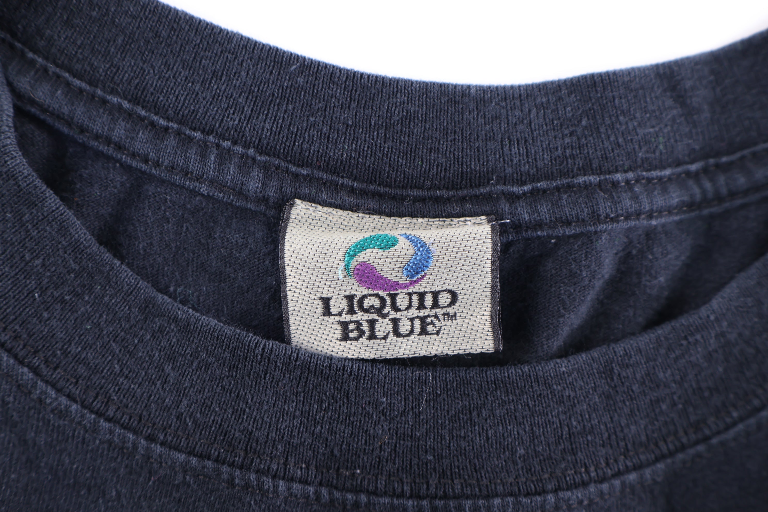 Vintage Liquid Blue Wolves Graphic T-shirt