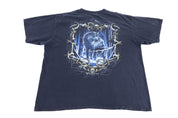 Vintage Liquid Blue Wolves Graphic T-shirt