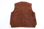 90's The Leather Shop Brown Leather Suede Vest