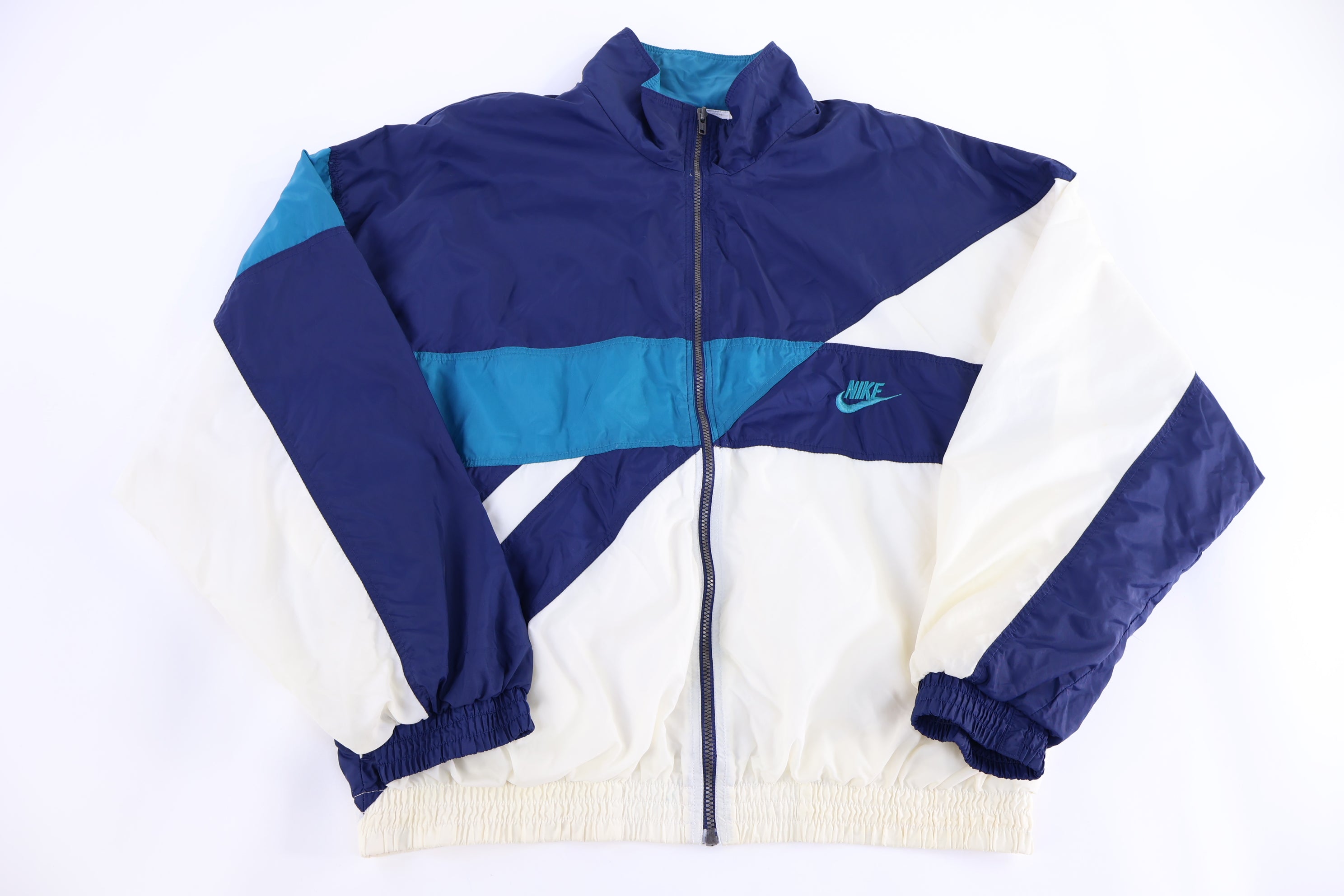 90's Nike Embroidered Logo Multicolor Full Zip Jacket