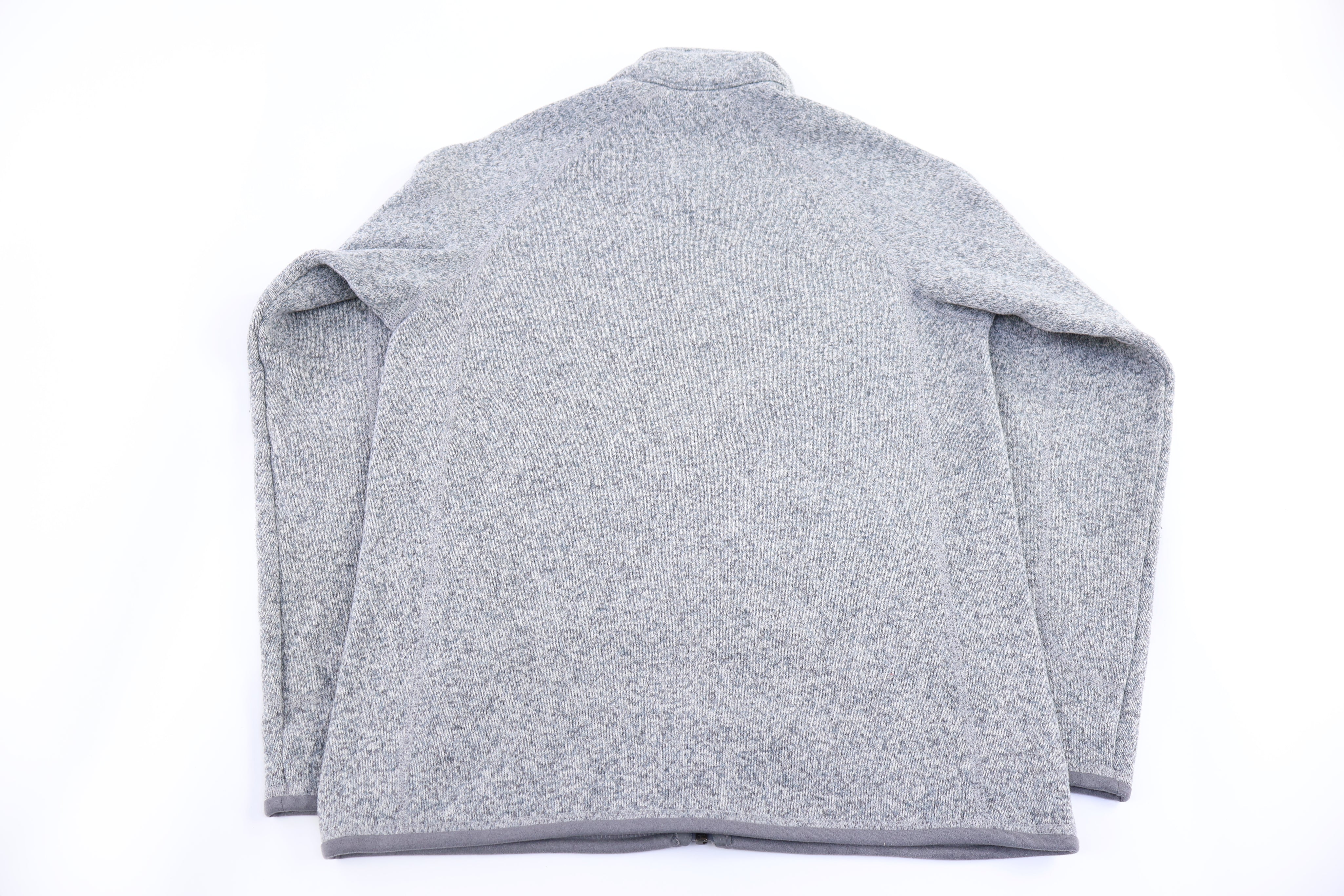 Patagonia Logo Patch Grey Full Zip Sweater