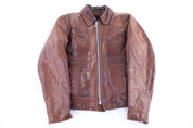 80's Schott NYC Brown Full Zip Leather Jacket