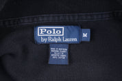 Polo by Ralph Lauren Embroidered Logo Black Full Zip Sweater
