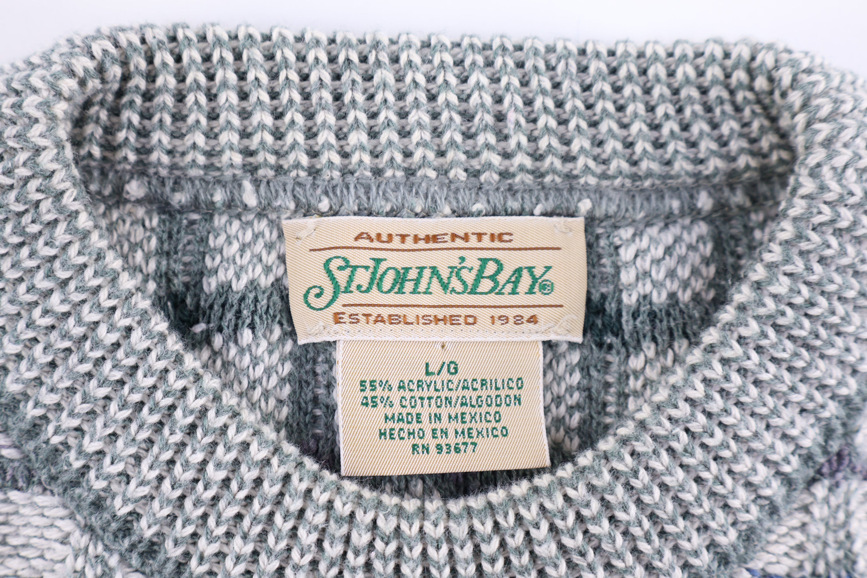 Vintage St. John's Bay Multipattern Knit Sweater