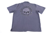 Harley Davidson Motorcycles Grey Button Down