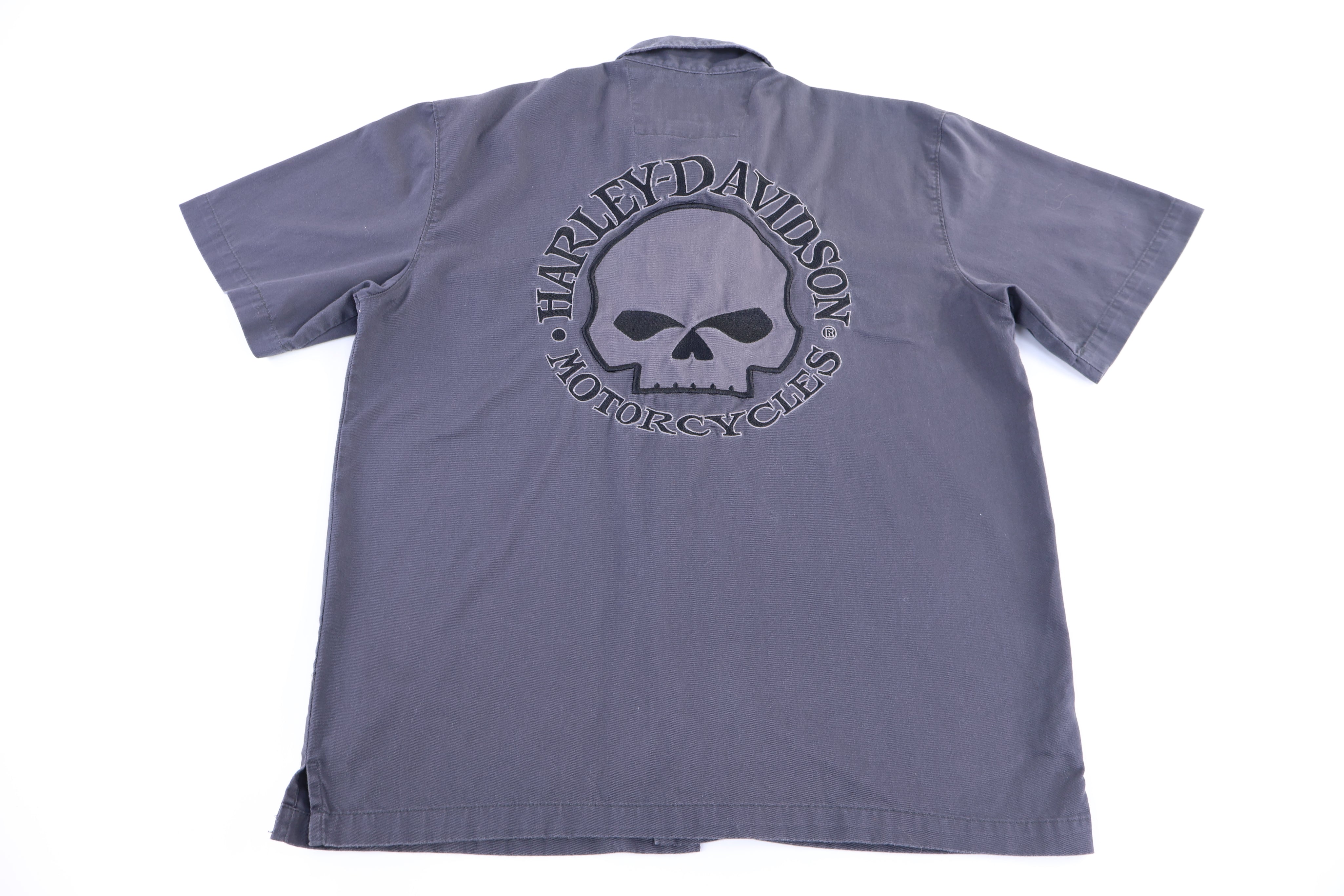 Harley Davidson Motorcycles Grey Button Down