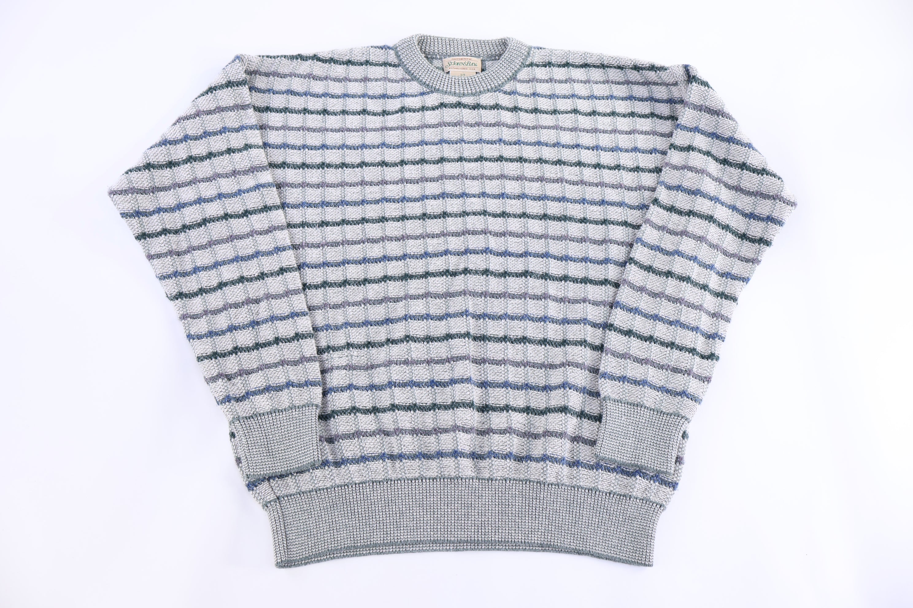 Vintage St. John's Bay Multipattern Knit Sweater