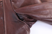 80's Schott NYC Brown Full Zip Leather Jacket