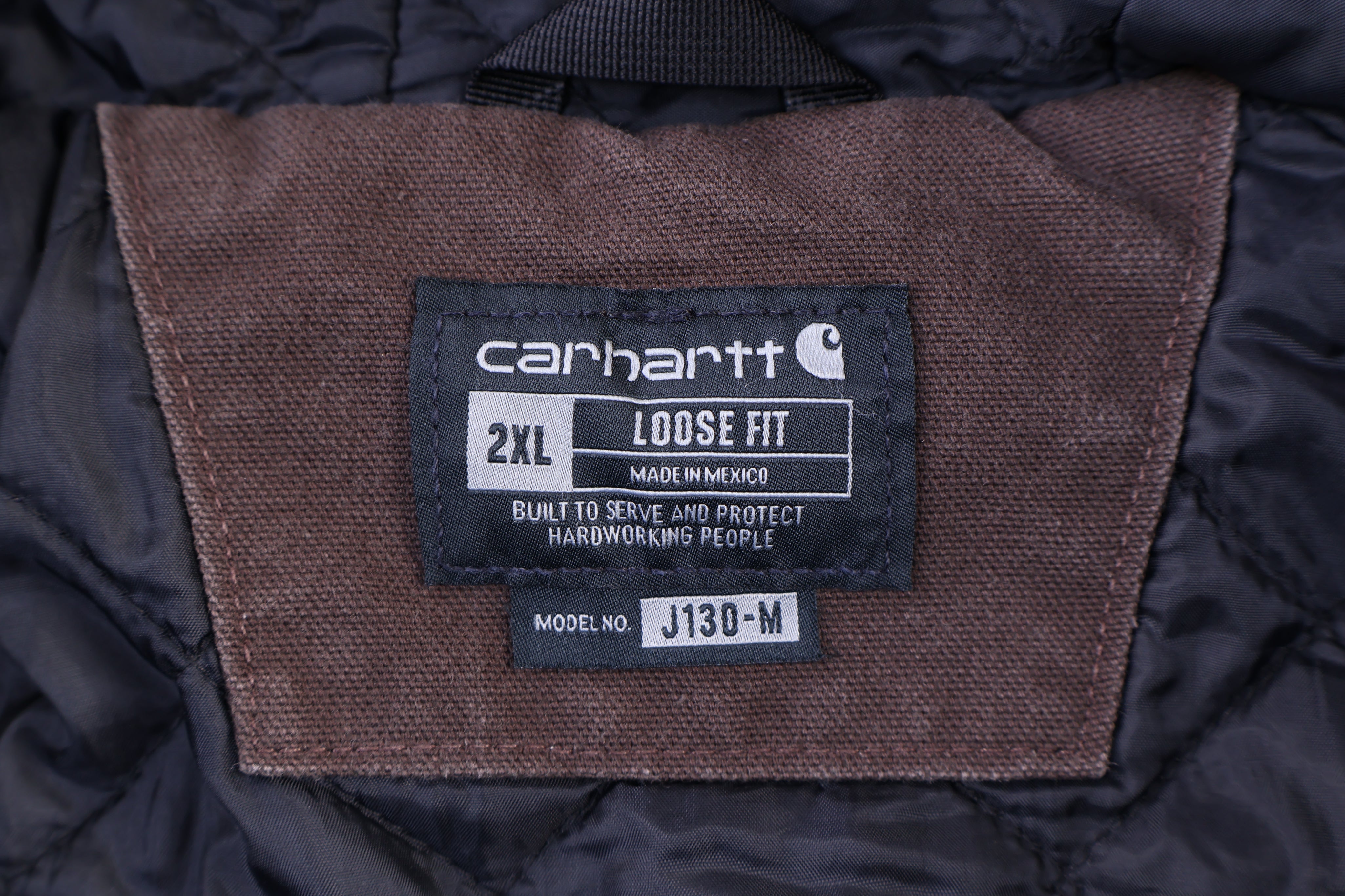 Carhartt Logo Patch Brown Full Zip Jacket
