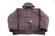 Carhartt Logo Patch Brown Full Zip Jacket