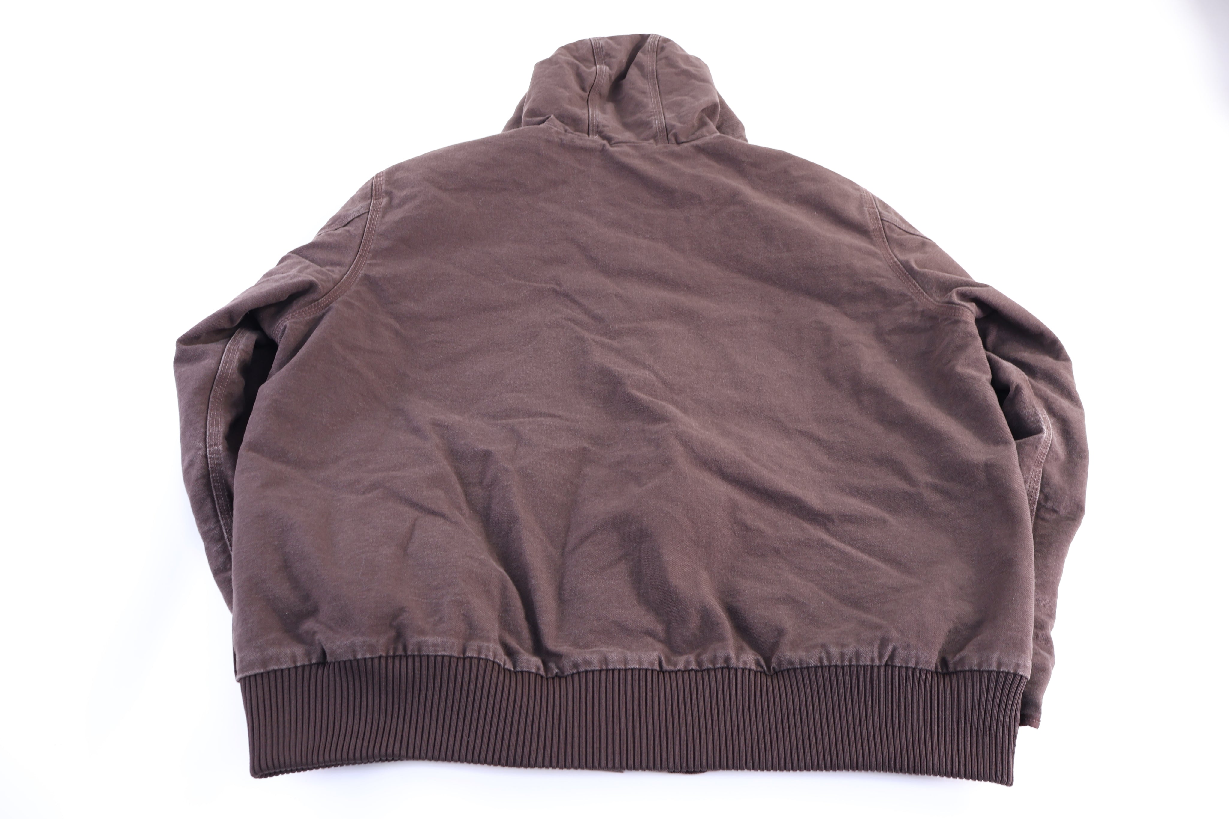 Carhartt Logo Patch Brown Full Zip Jacket