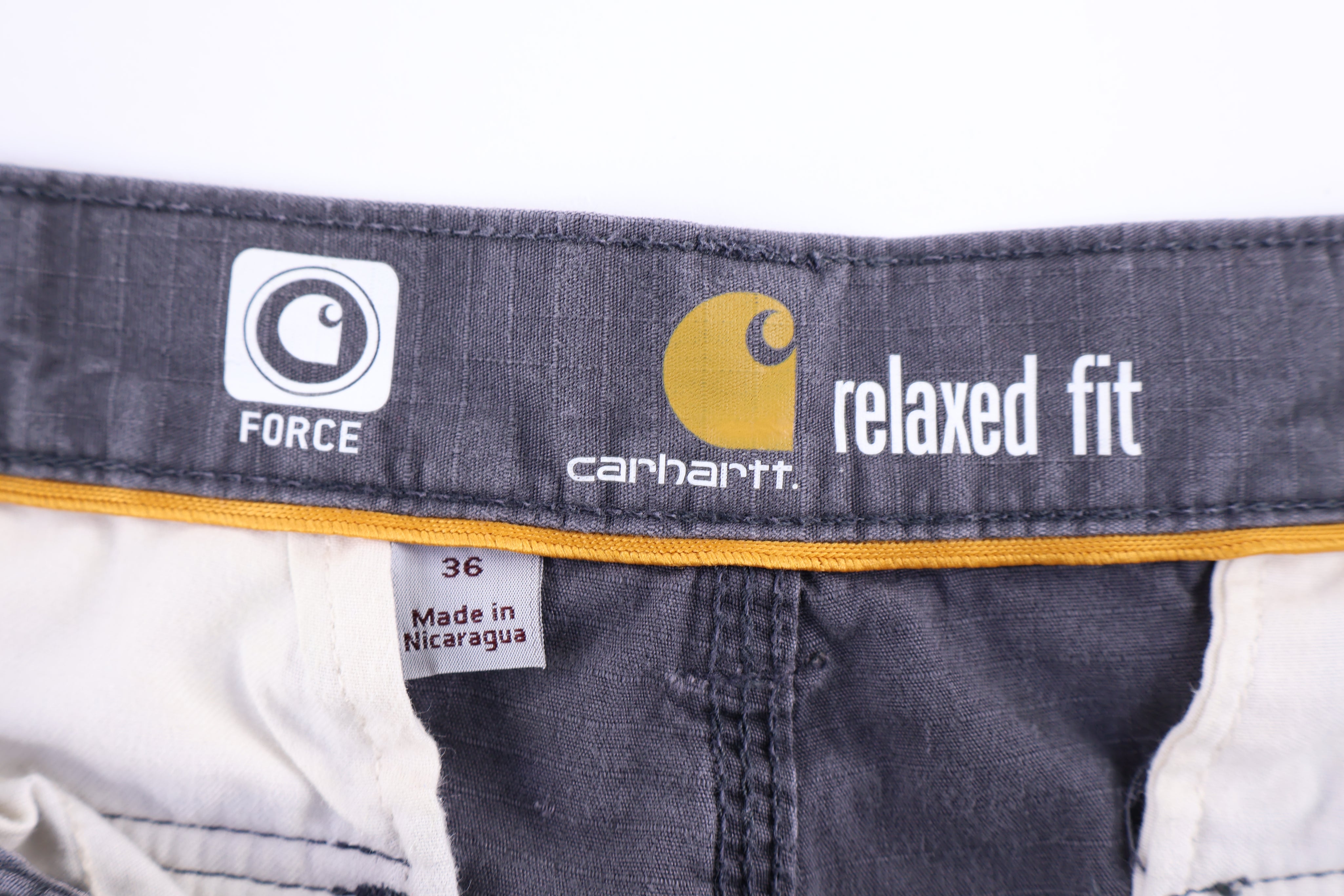 Carhartt Logo Patch Grey Cargo Shorts