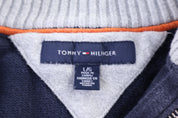 Tommy Hilfiger Embroidered Logo Multicolor Quarter Zip Sweater