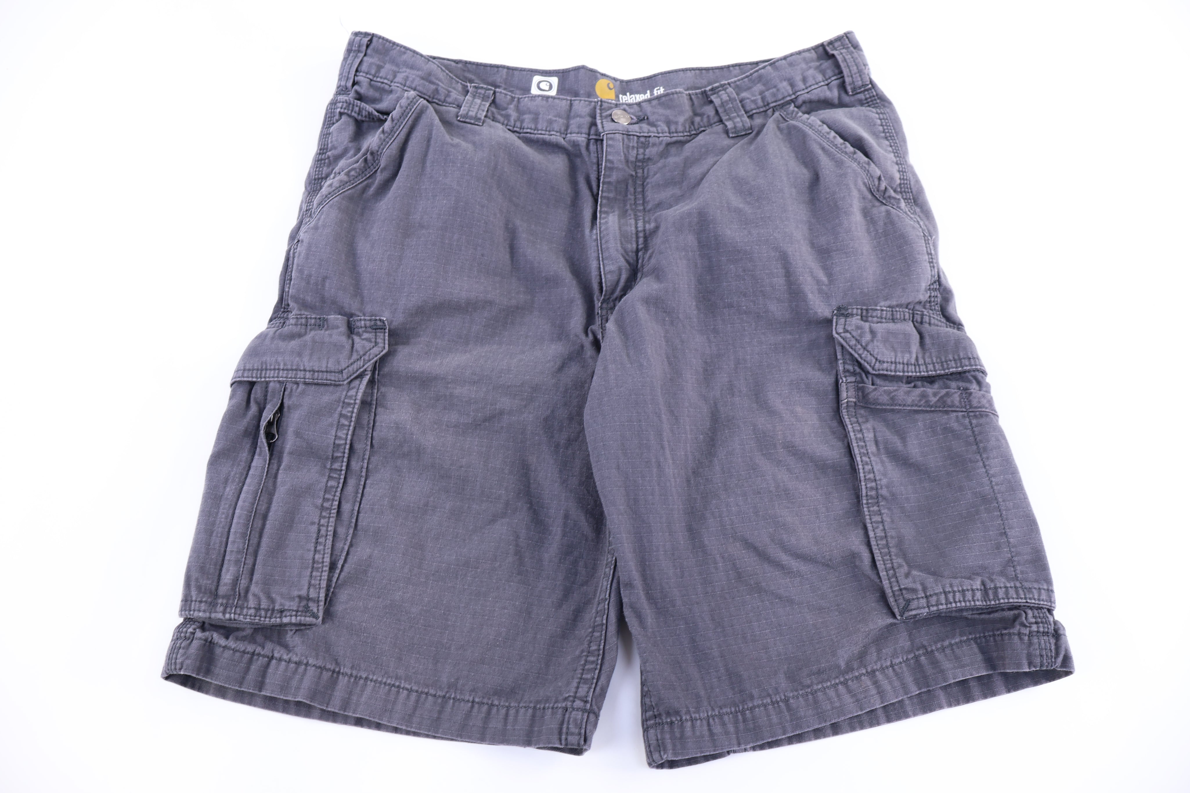 Carhartt Logo Patch Grey Cargo Shorts