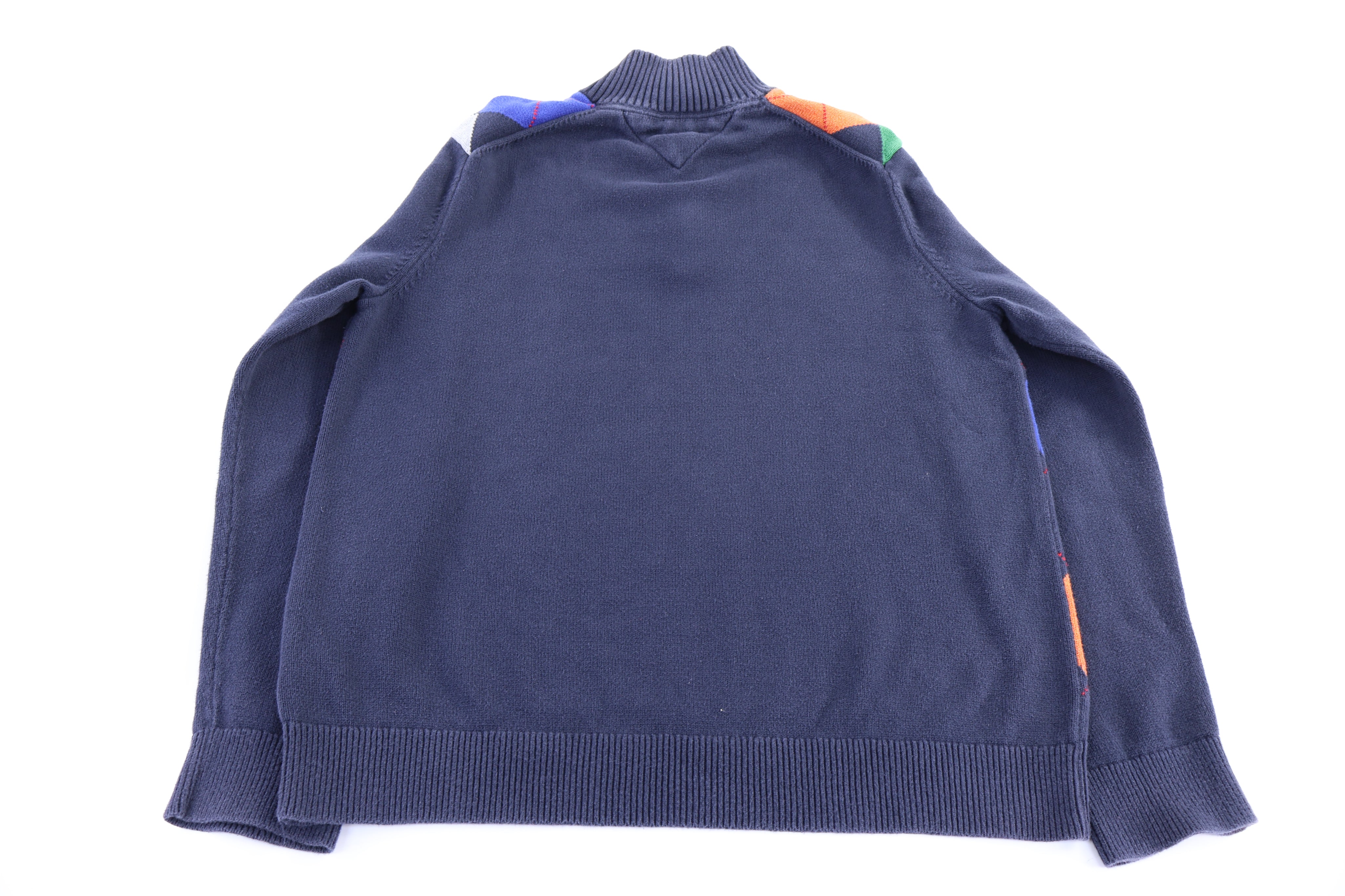 Tommy Hilfiger Embroidered Logo Multicolor Quarter Zip Sweater